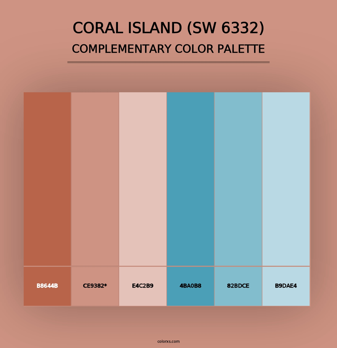 Coral Island (SW 6332) - Complementary Color Palette