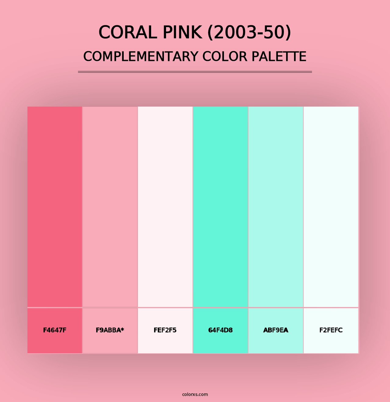 Coral Pink (2003-50) - Complementary Color Palette