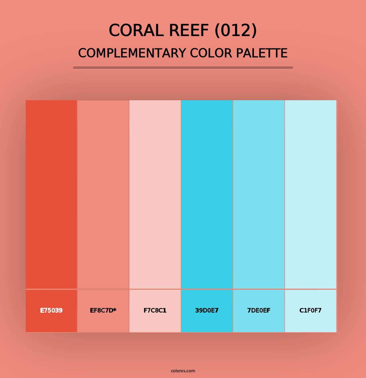 Coral Reef (012) - Complementary Color Palette