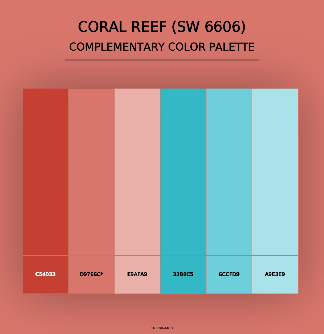 Coral Reef (SW 6606) - Complementary Color Palette