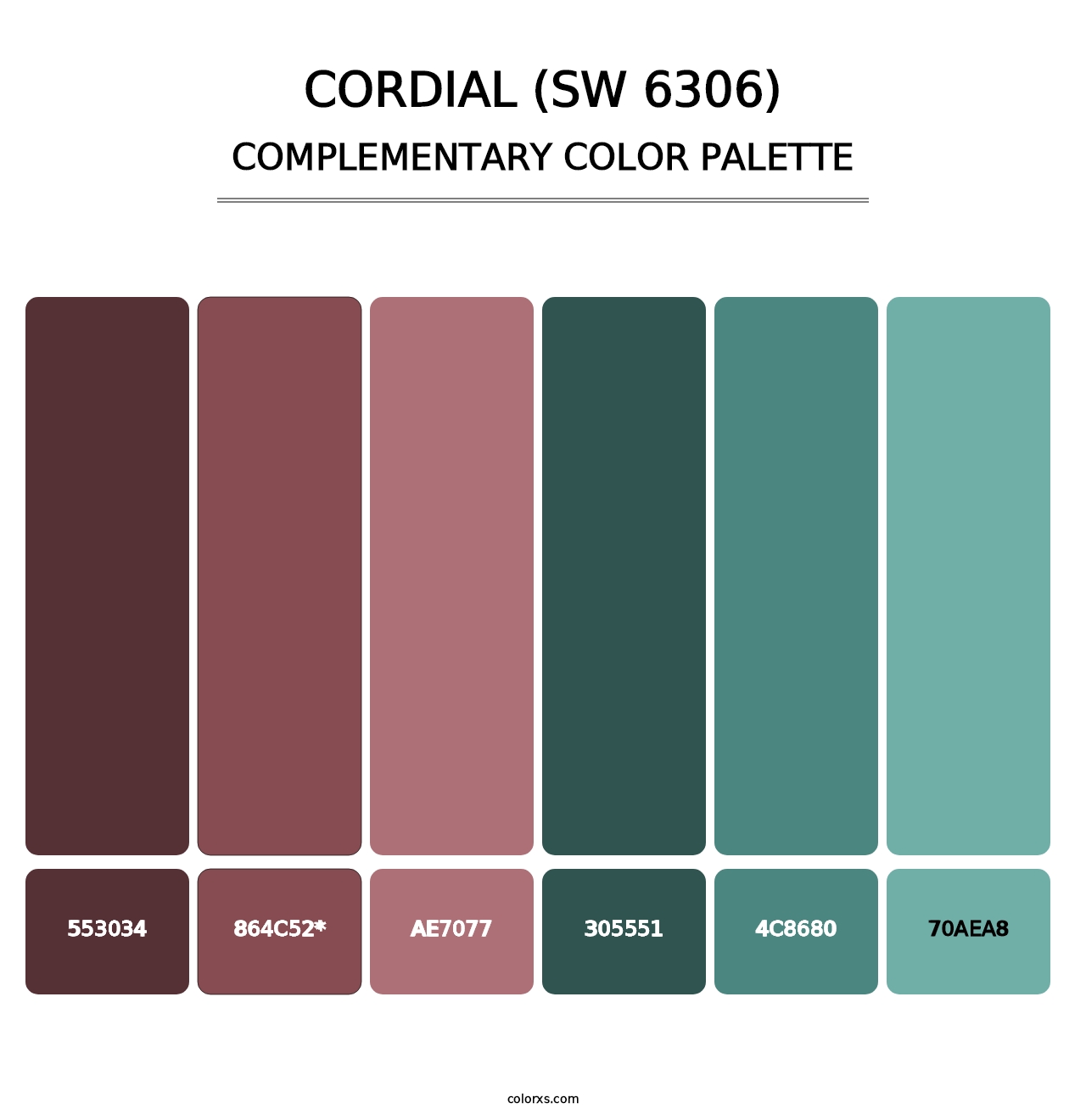 Cordial (SW 6306) - Complementary Color Palette