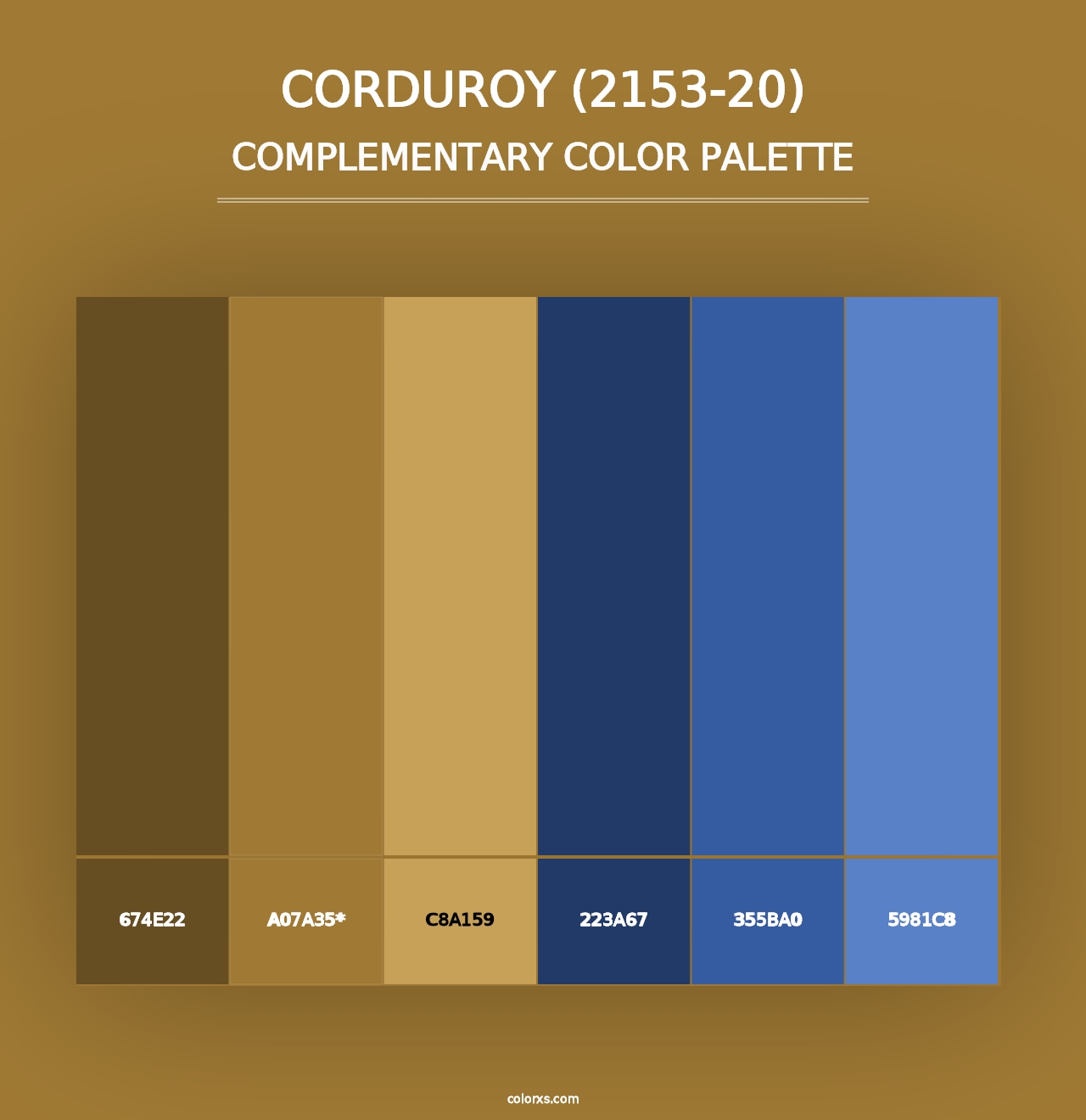 Corduroy (2153-20) - Complementary Color Palette