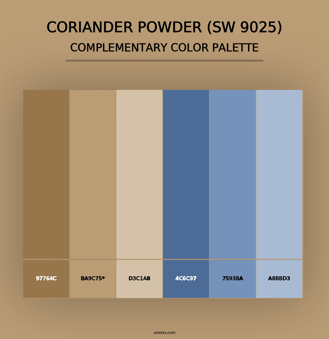 Coriander Powder (SW 9025) - Complementary Color Palette