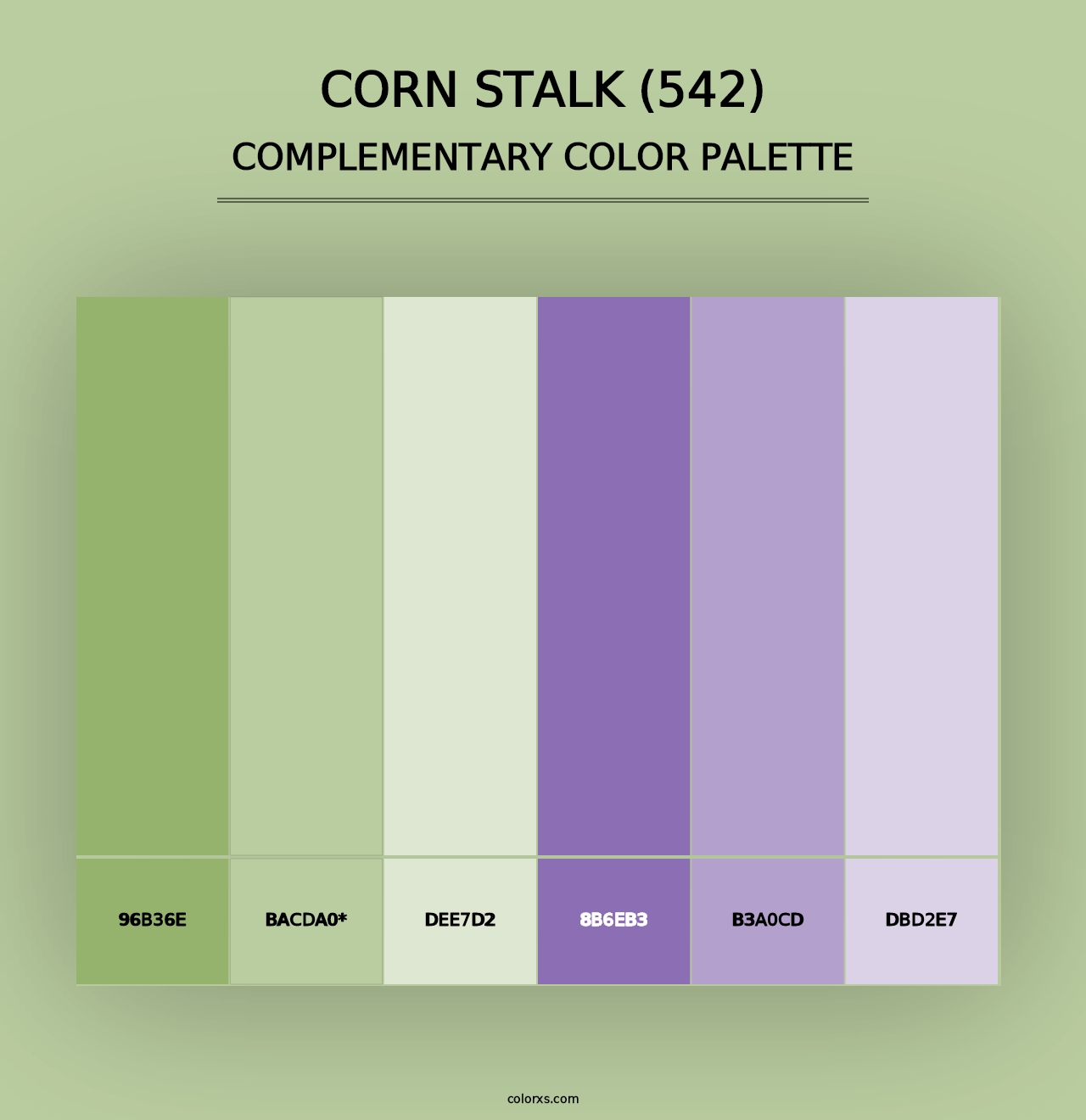 Corn Stalk (542) - Complementary Color Palette