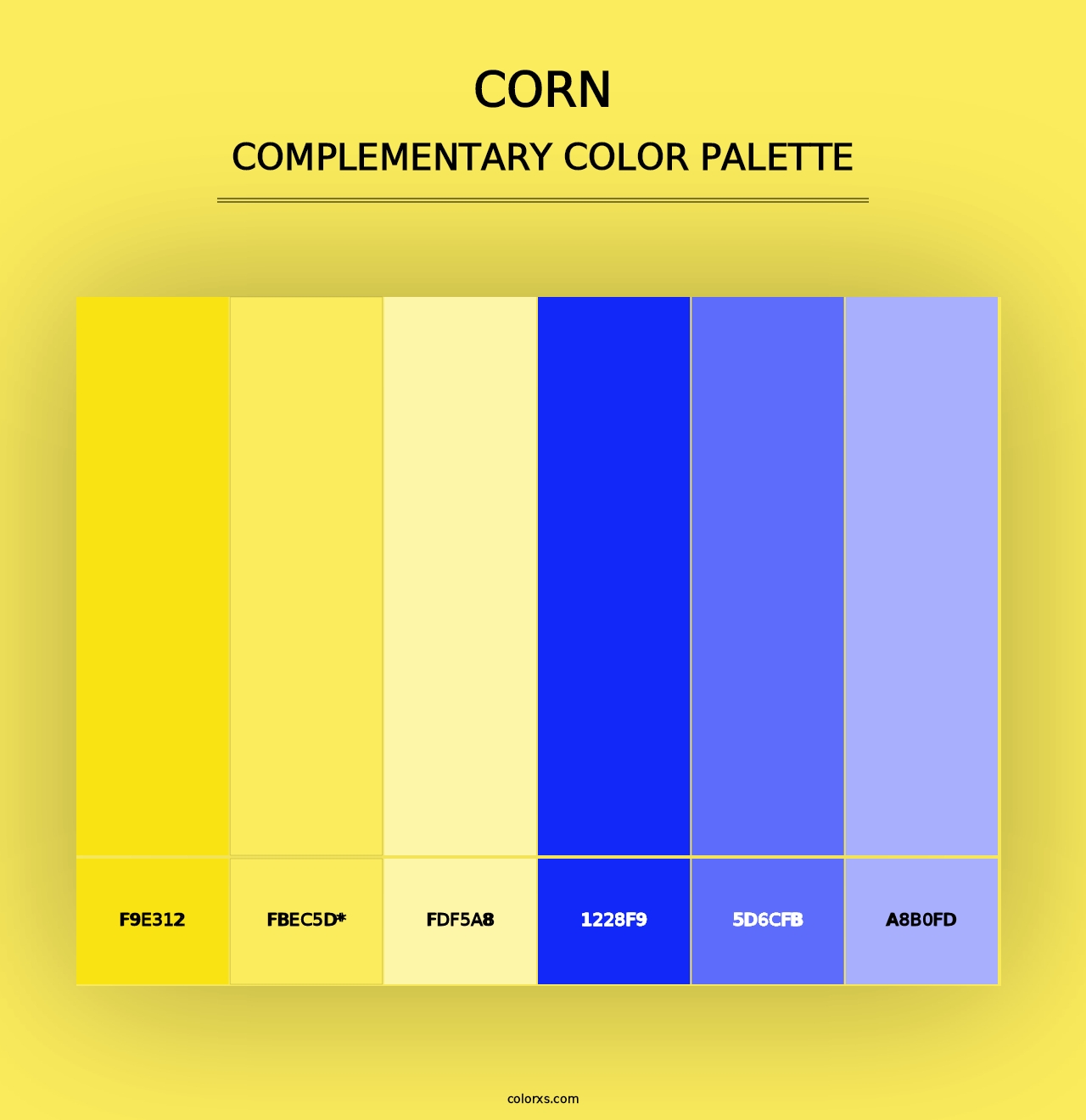 Corn - Complementary Color Palette