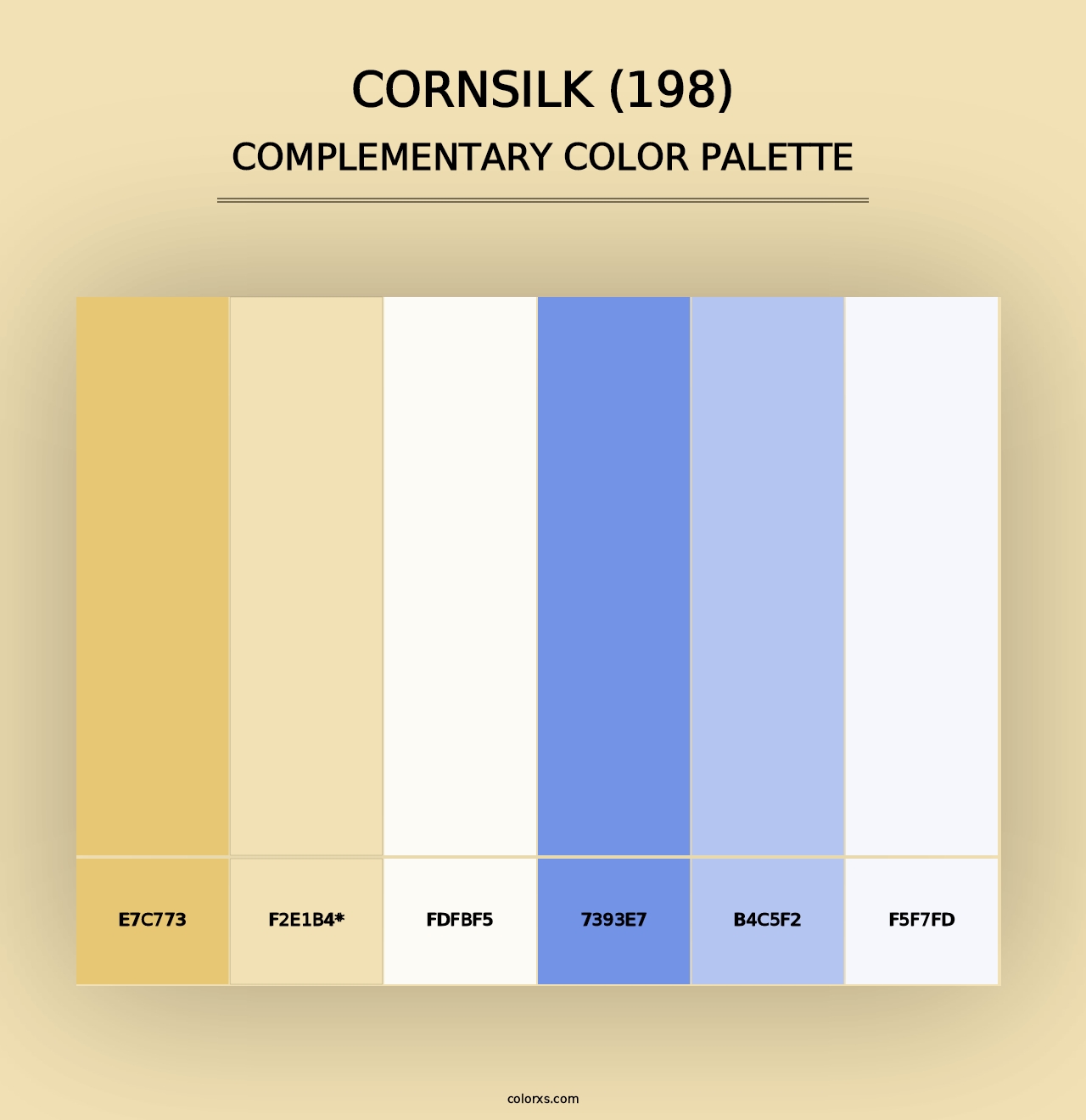 Cornsilk (198) - Complementary Color Palette