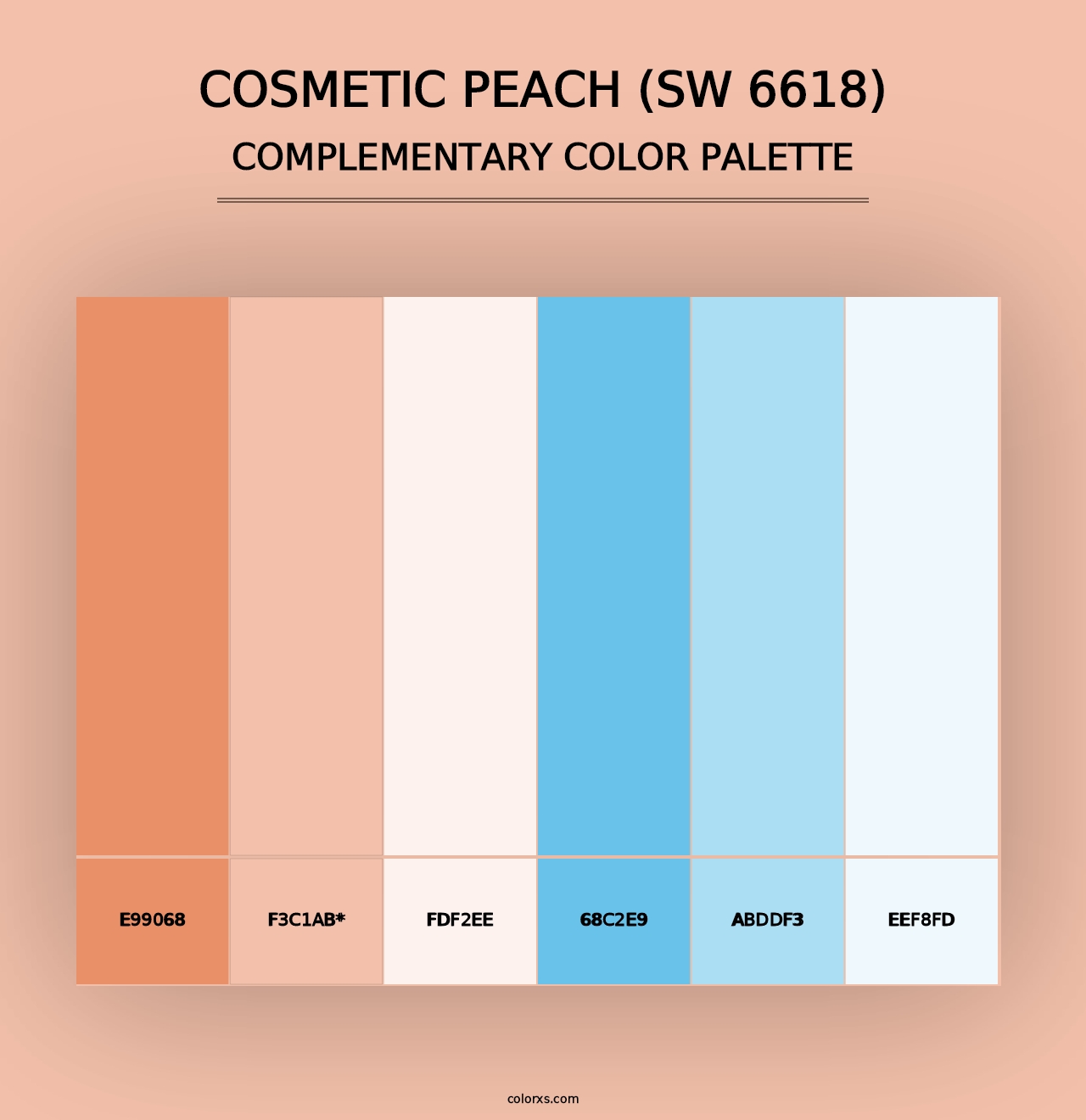 Cosmetic Peach (SW 6618) - Complementary Color Palette