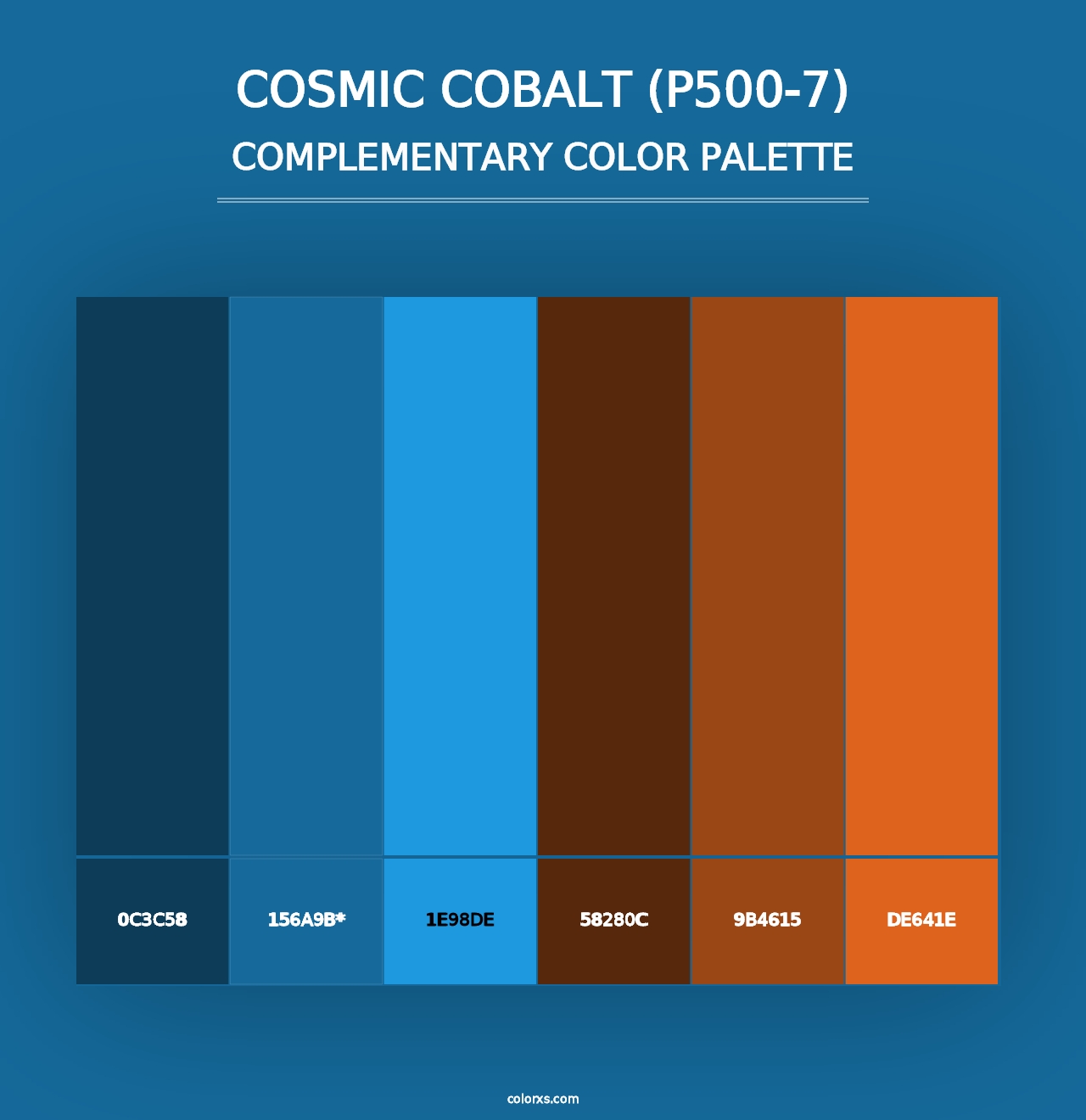 Cosmic Cobalt (P500-7) - Complementary Color Palette