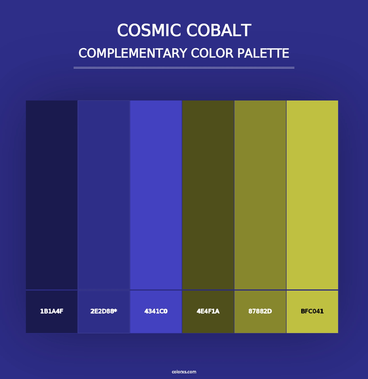 Cosmic Cobalt - Complementary Color Palette