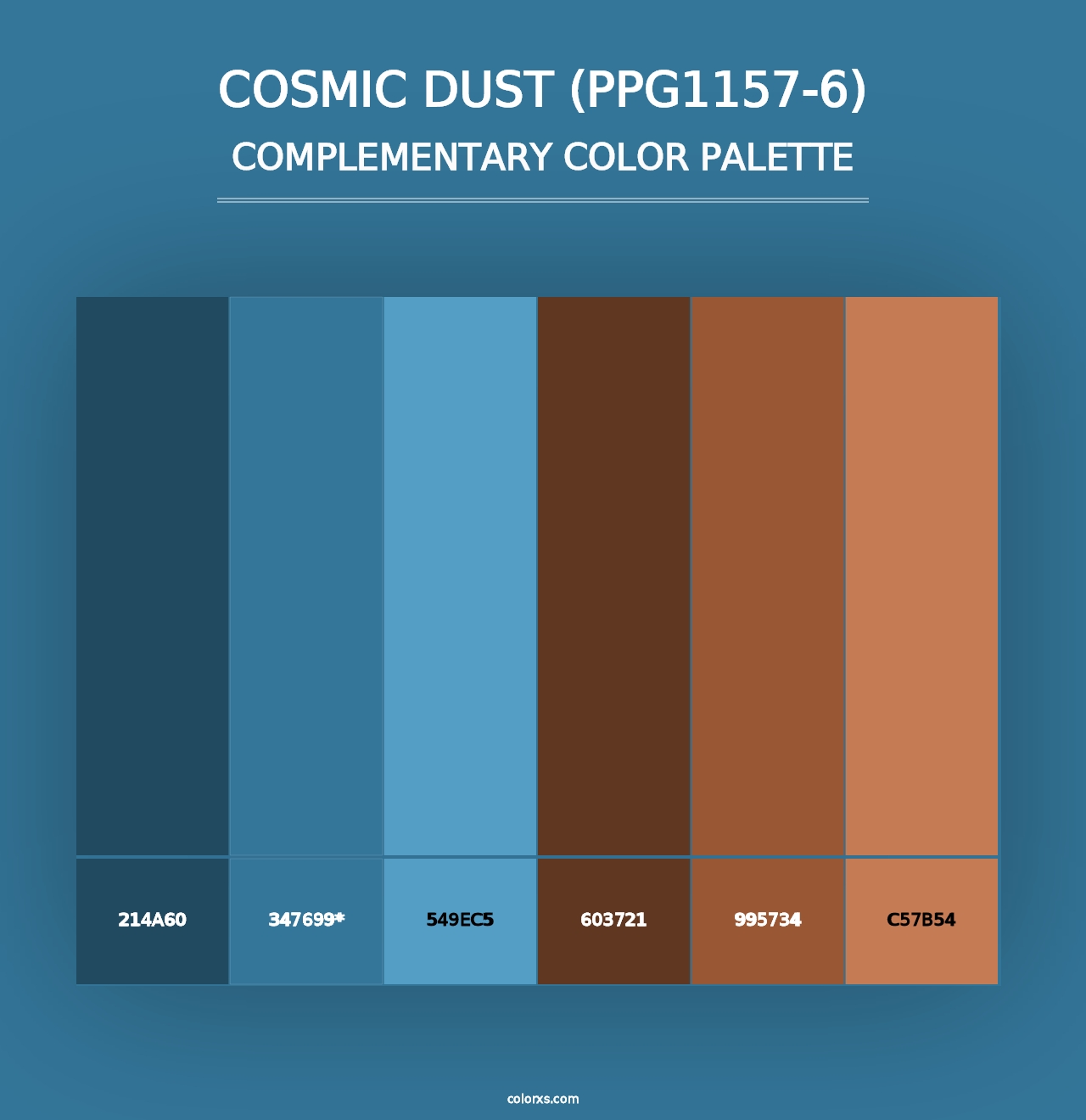 Cosmic Dust (PPG1157-6) - Complementary Color Palette