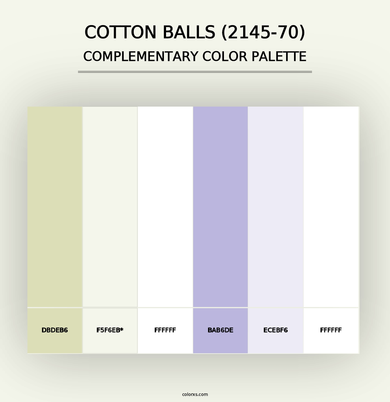 Cotton Balls (2145-70) - Complementary Color Palette