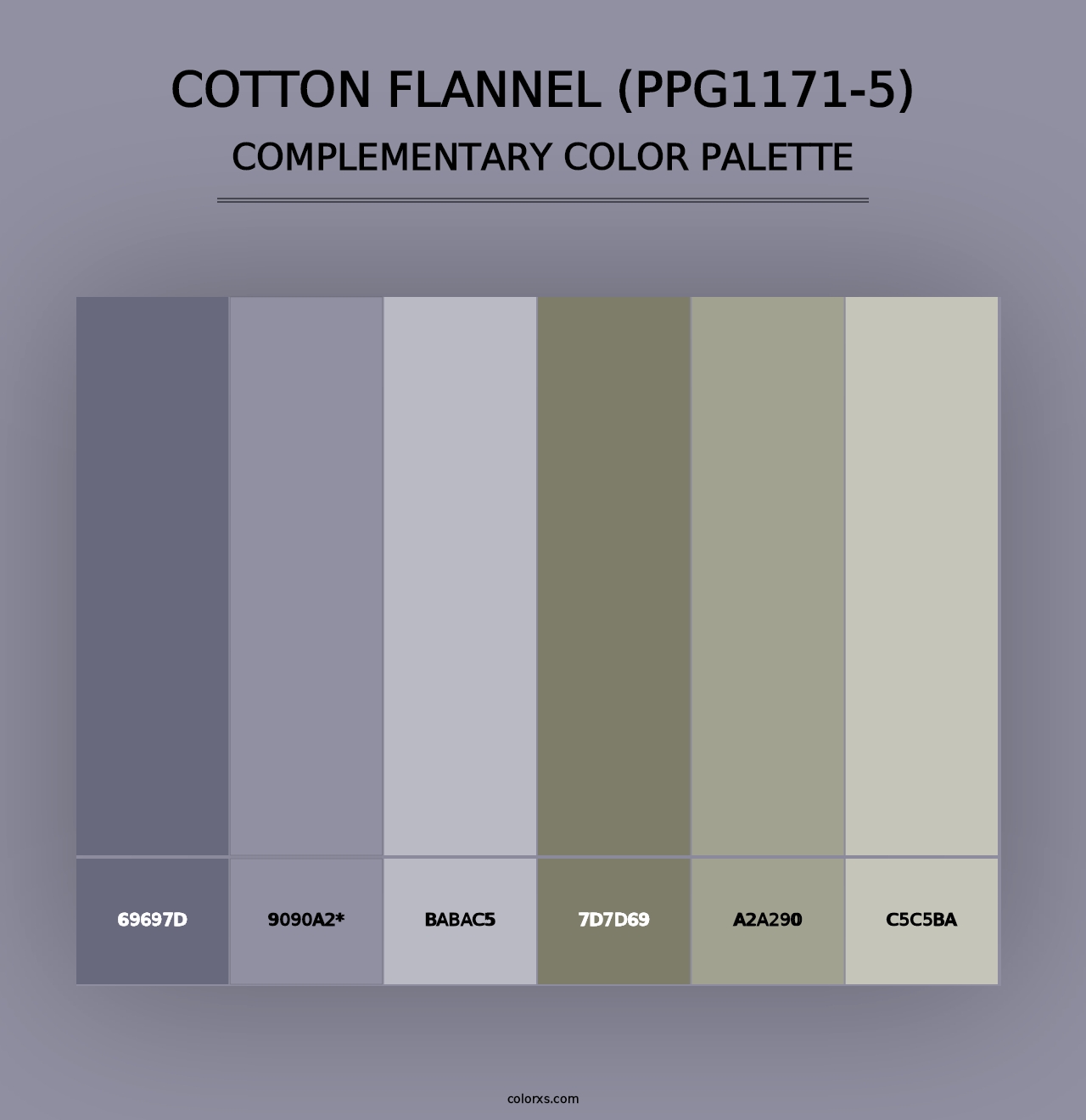 Cotton Flannel (PPG1171-5) - Complementary Color Palette