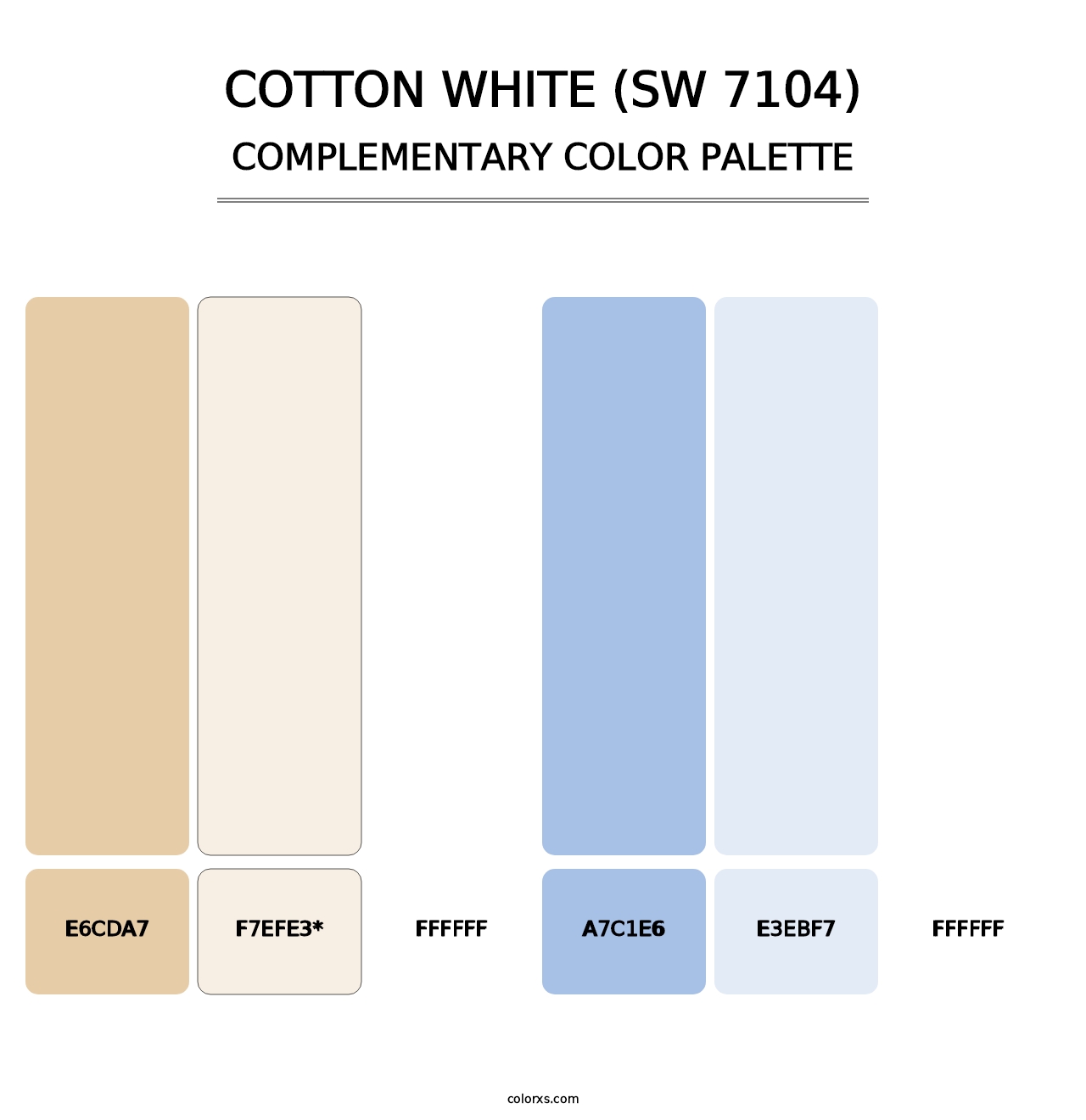 Cotton White (SW 7104) - Complementary Color Palette