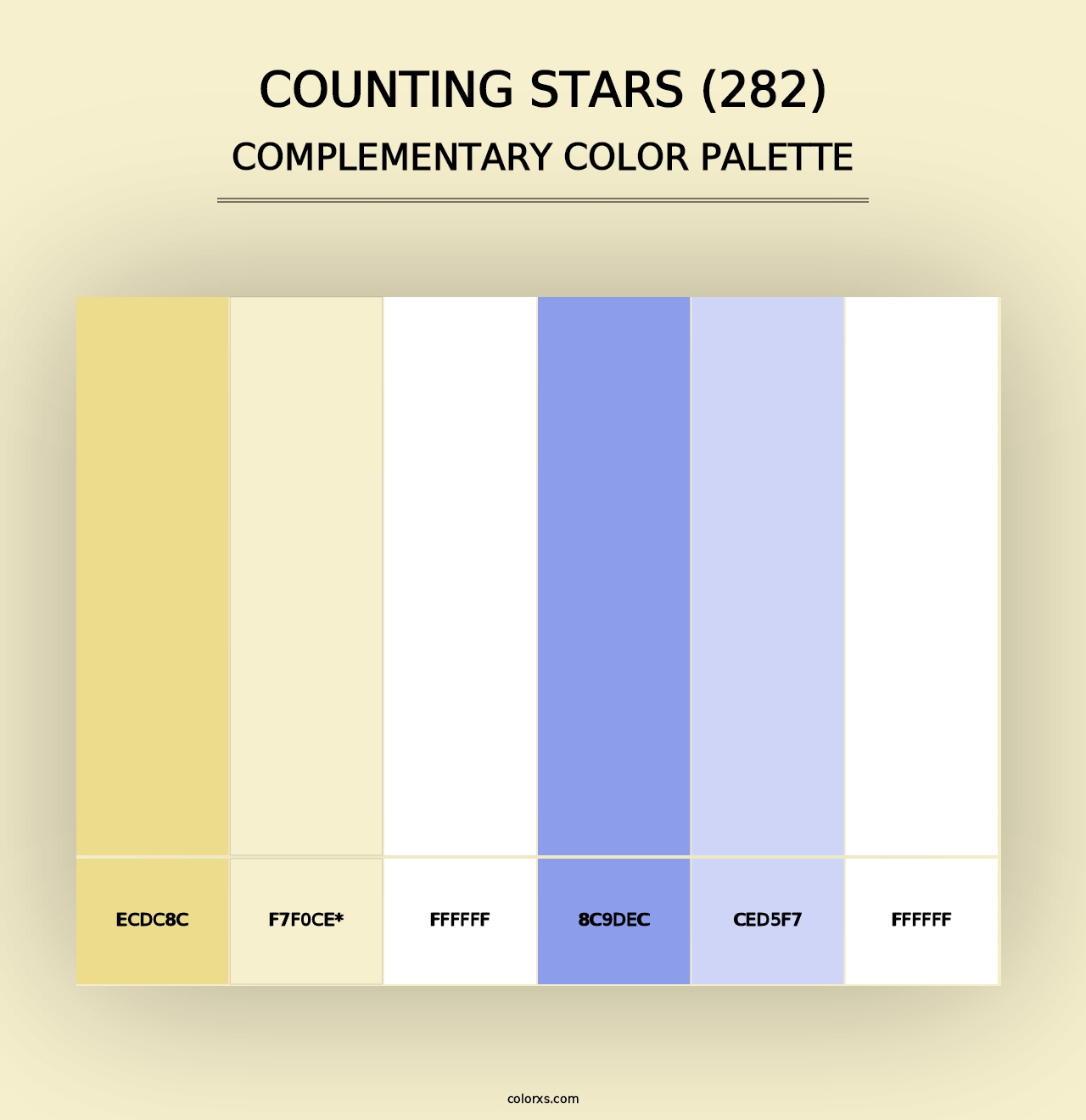 Counting Stars (282) - Complementary Color Palette