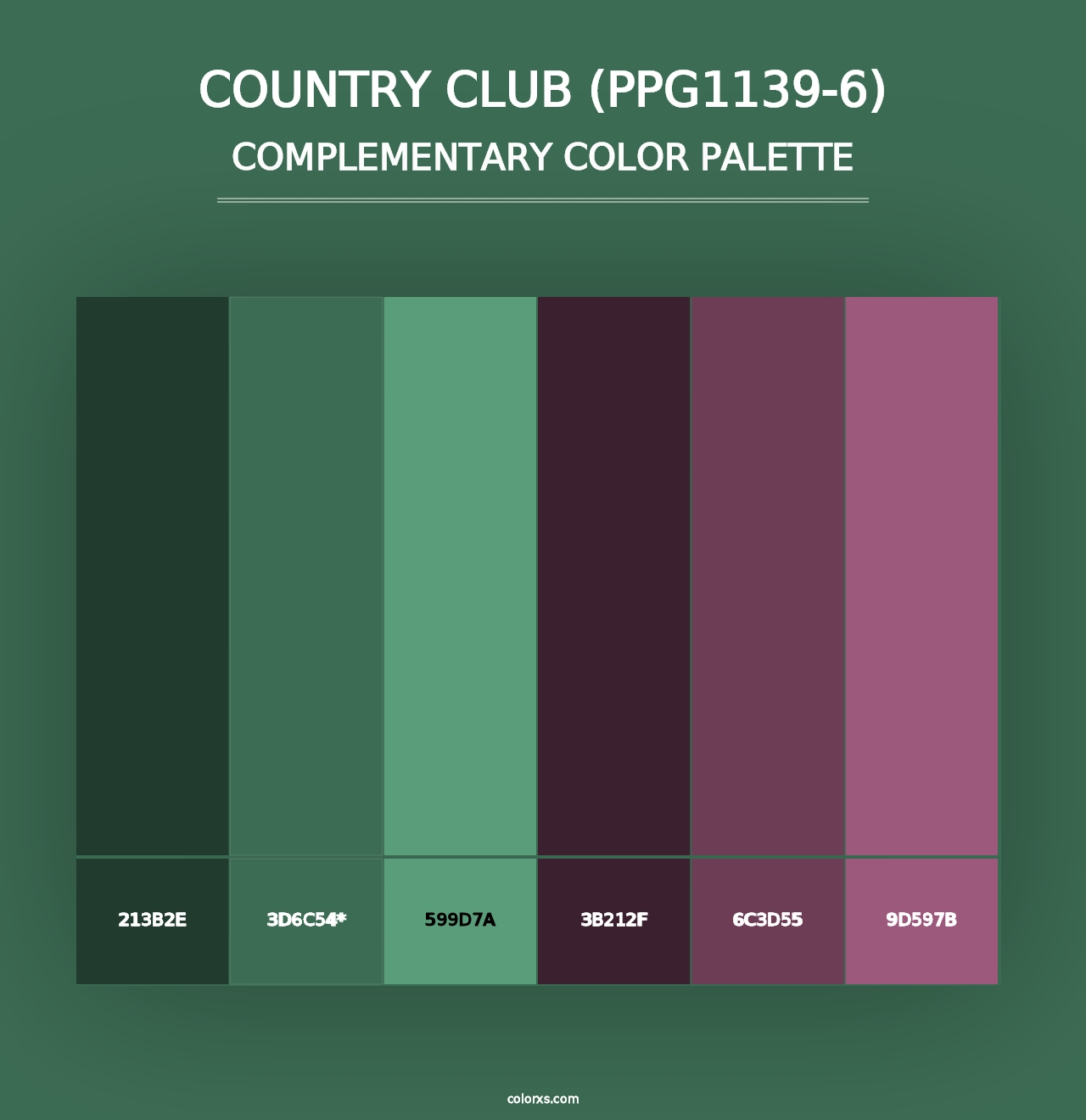 Country Club (PPG1139-6) - Complementary Color Palette