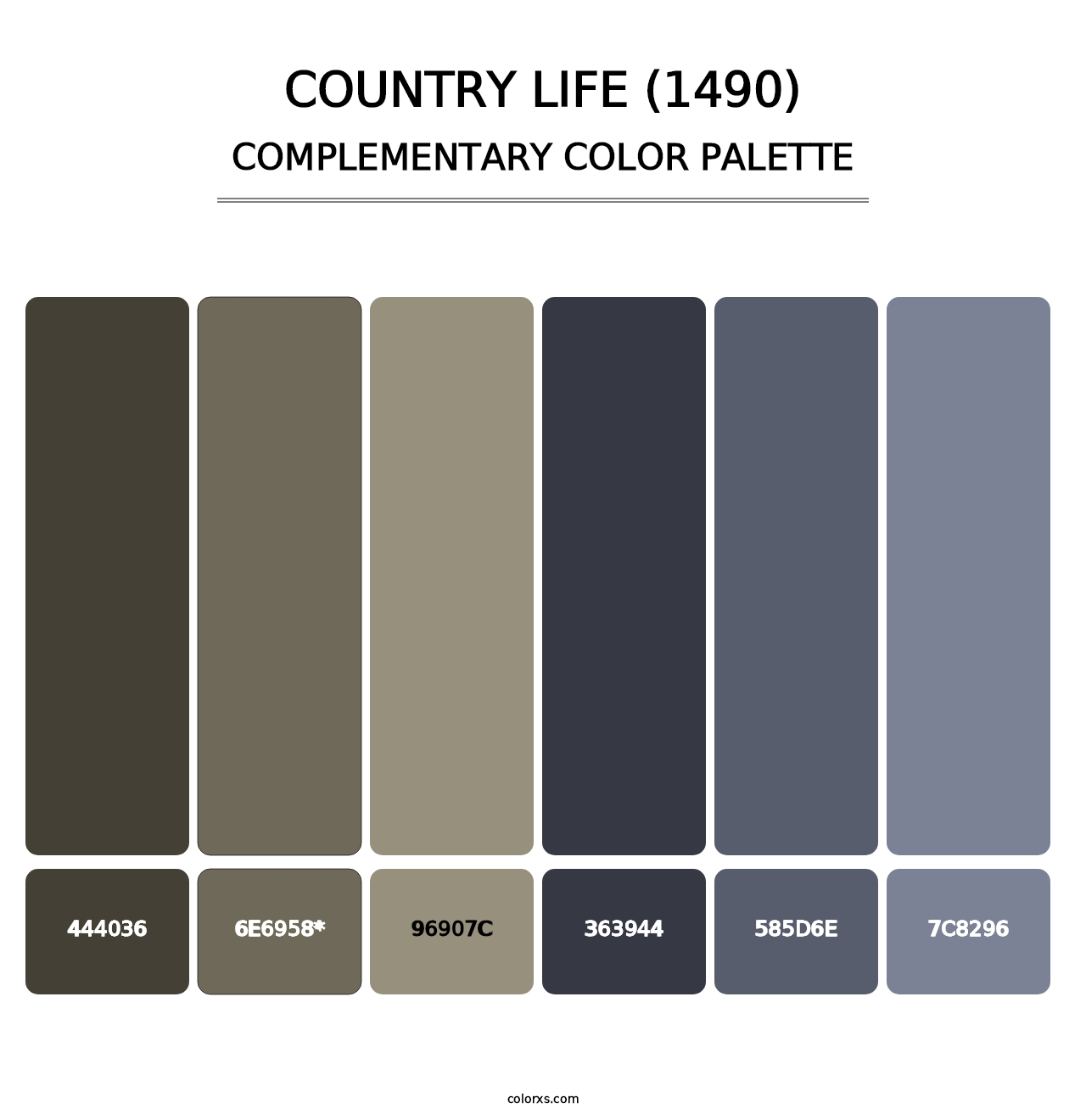 Country Life (1490) - Complementary Color Palette