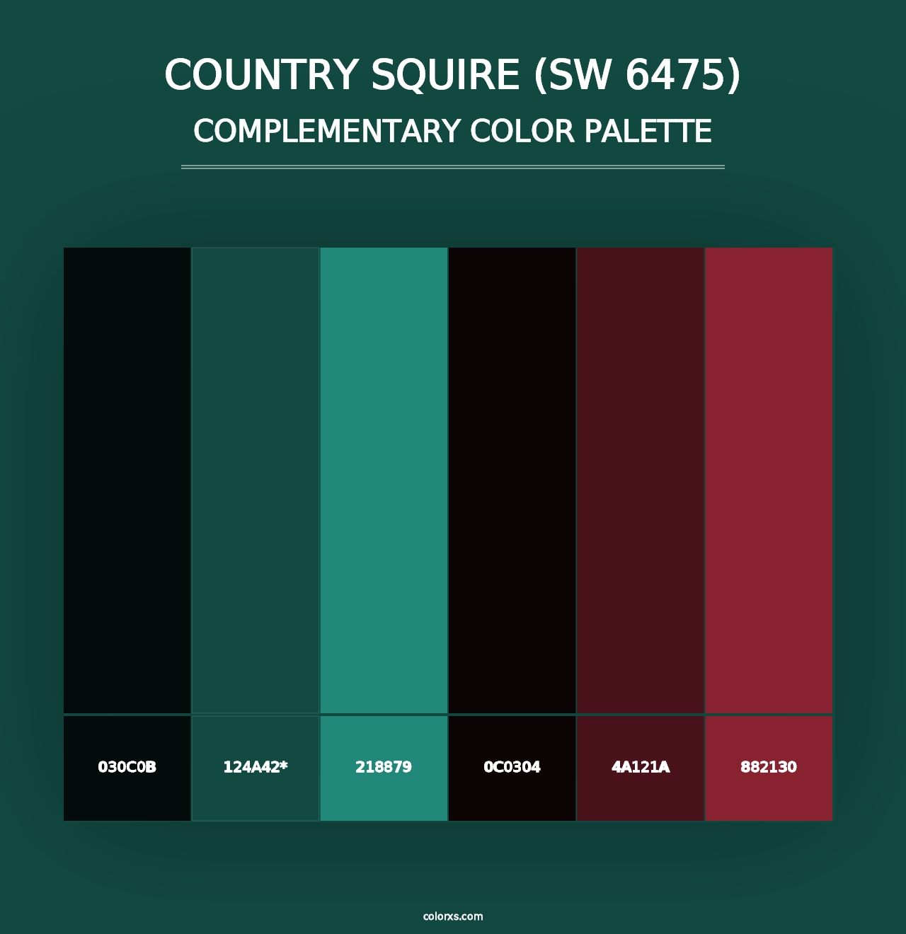 Country Squire (SW 6475) - Complementary Color Palette