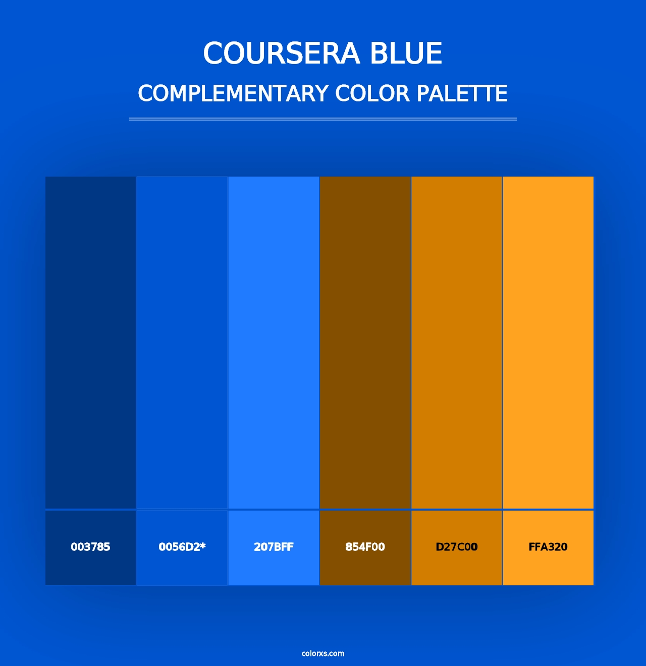 Coursera Blue - Complementary Color Palette