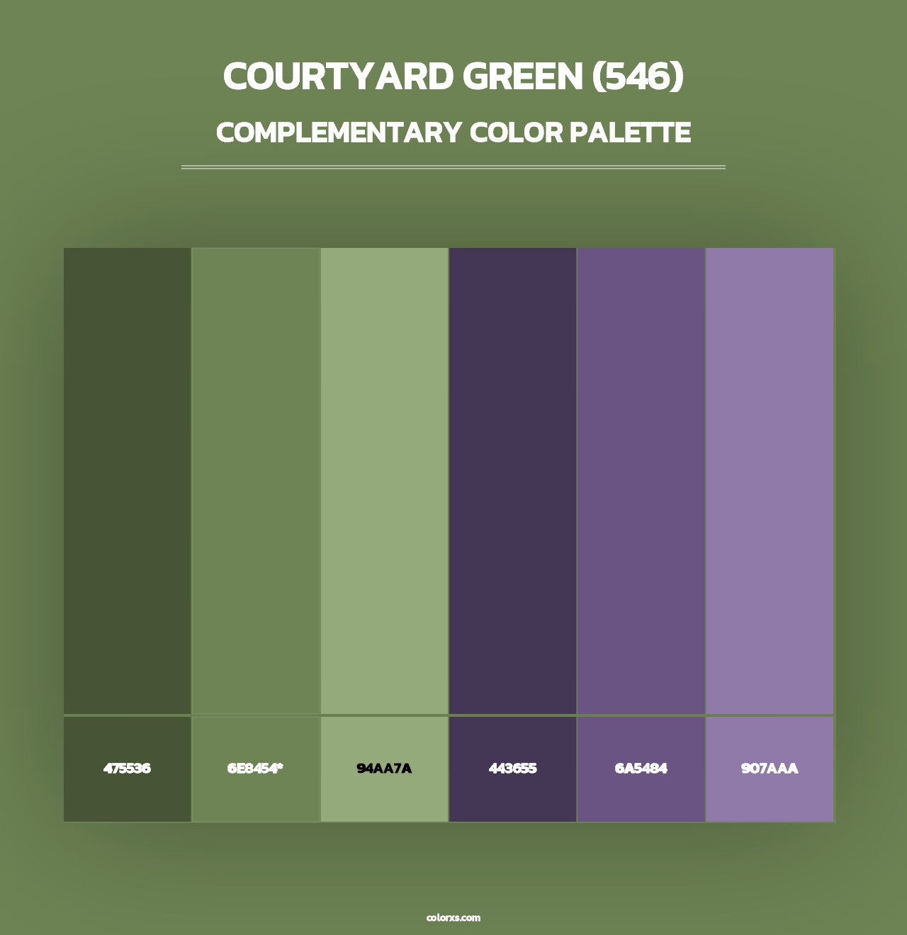 Courtyard Green (546) - Complementary Color Palette