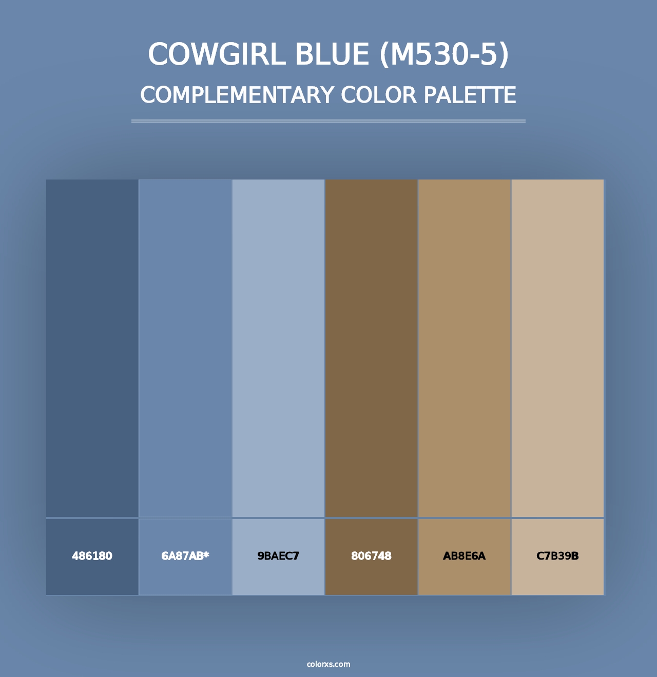 Cowgirl Blue (M530-5) - Complementary Color Palette