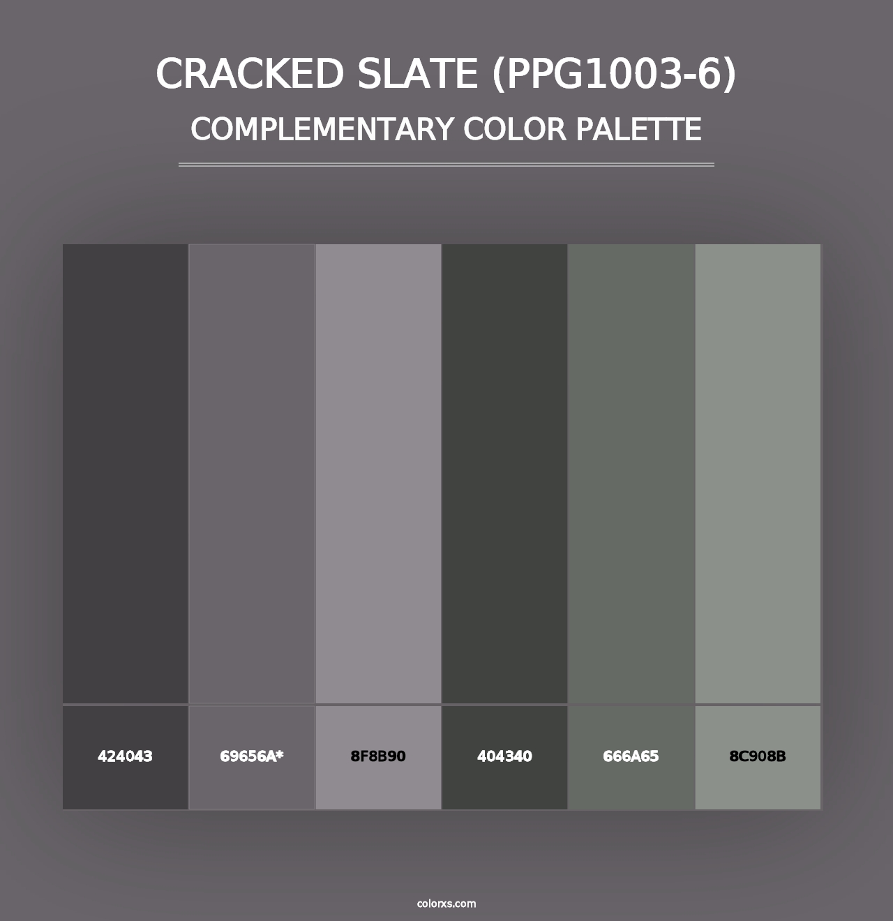 Cracked Slate (PPG1003-6) - Complementary Color Palette