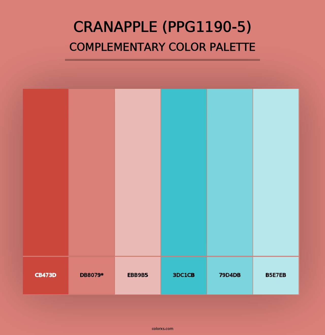 Cranapple (PPG1190-5) - Complementary Color Palette