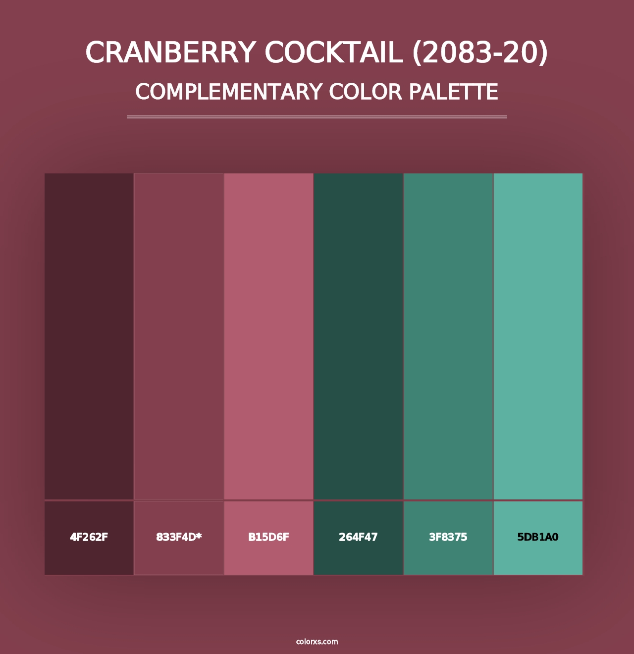 Cranberry Cocktail (2083-20) - Complementary Color Palette