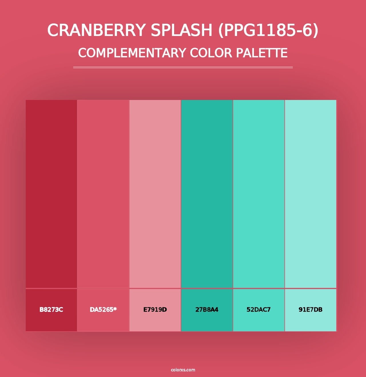 Cranberry Splash (PPG1185-6) - Complementary Color Palette