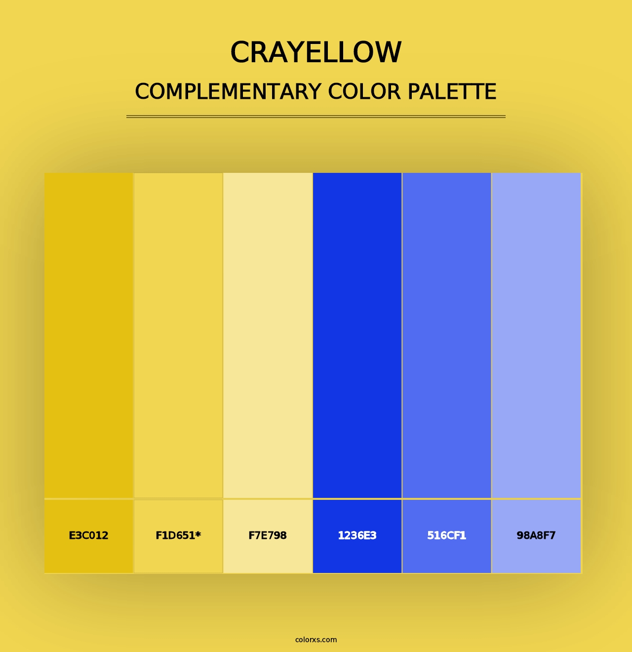 Crayellow - Complementary Color Palette