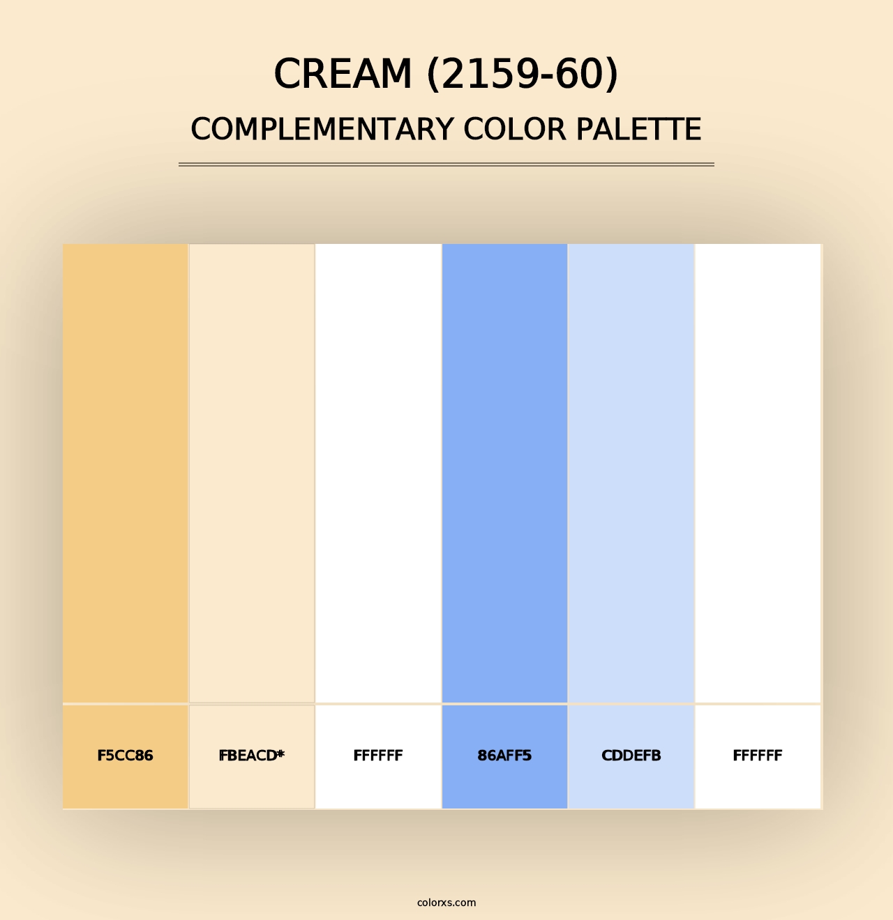 Cream (2159-60) - Complementary Color Palette