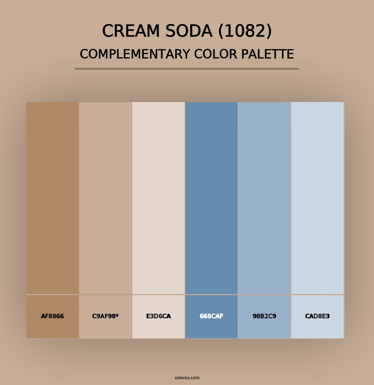 Cream Soda (1082) - Complementary Color Palette