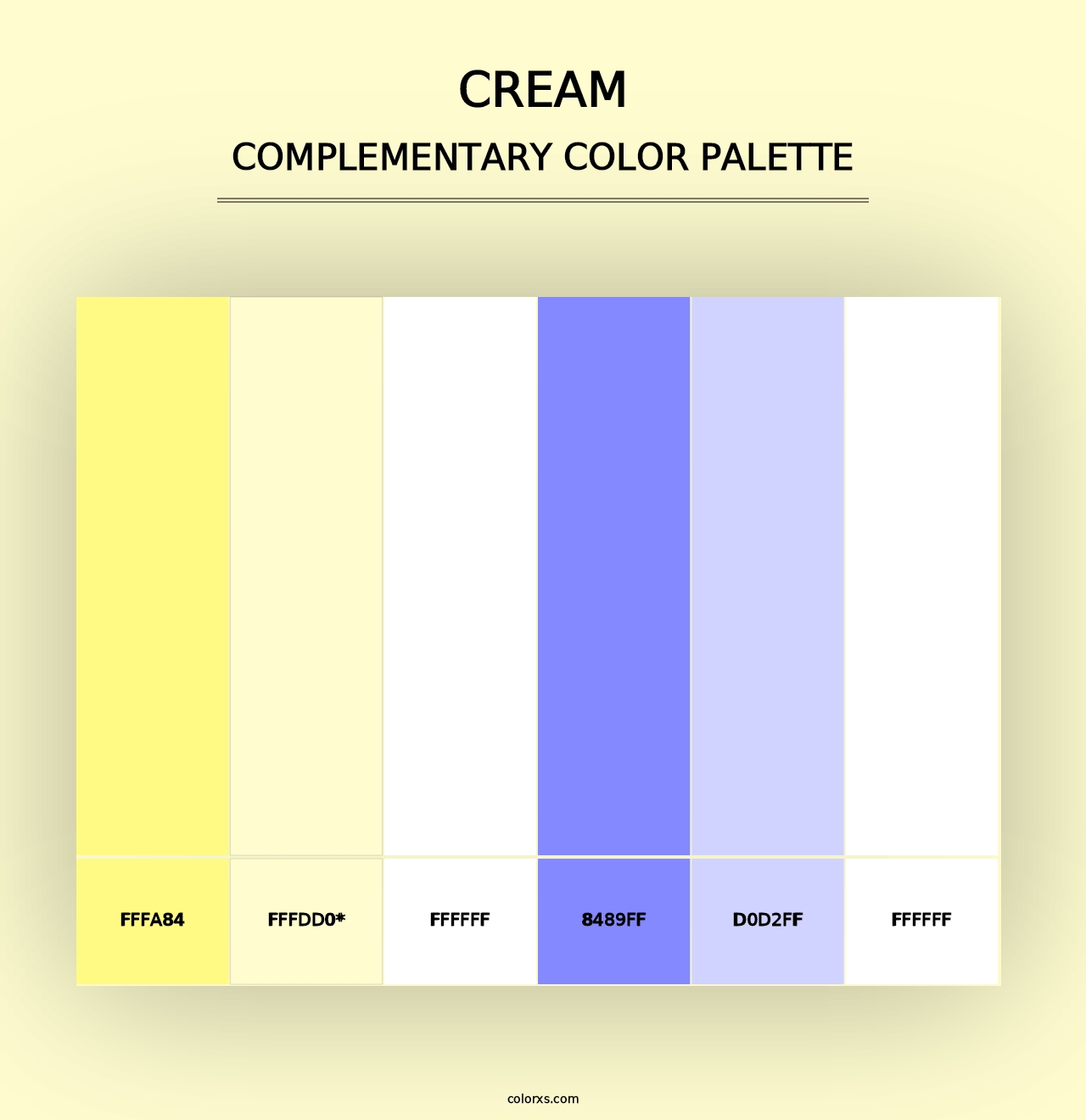 Cream - Complementary Color Palette