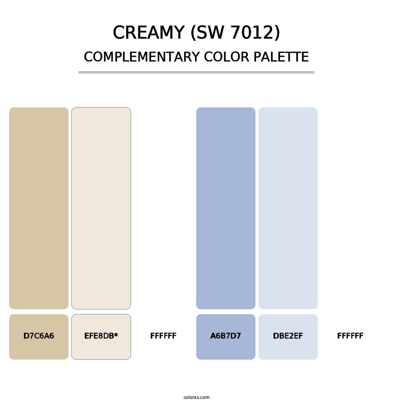 Creamy (SW 7012) - Complementary Color Palette