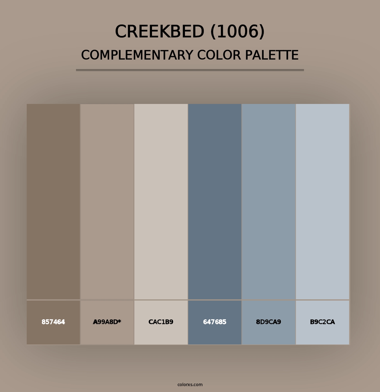 Creekbed (1006) - Complementary Color Palette