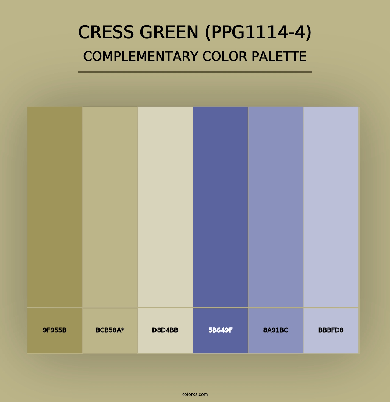 Cress Green (PPG1114-4) - Complementary Color Palette