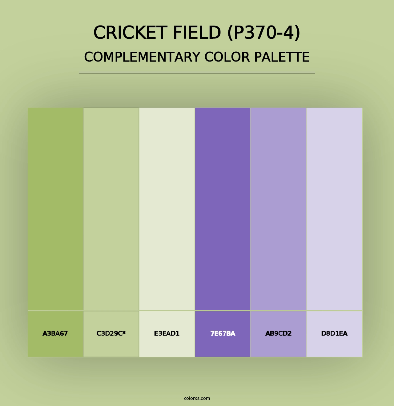 Cricket Field (P370-4) - Complementary Color Palette