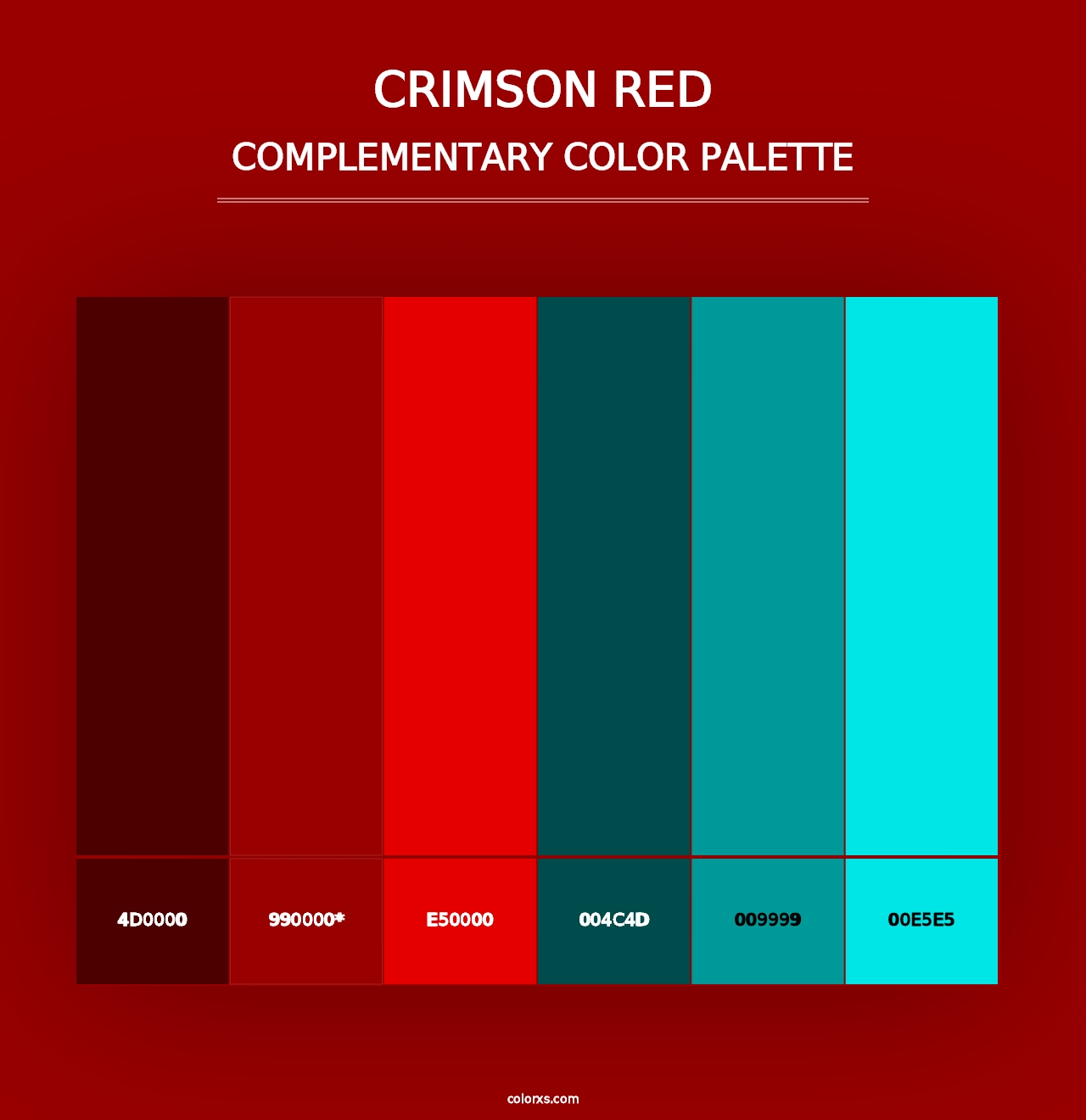 Crimson Red - Complementary Color Palette