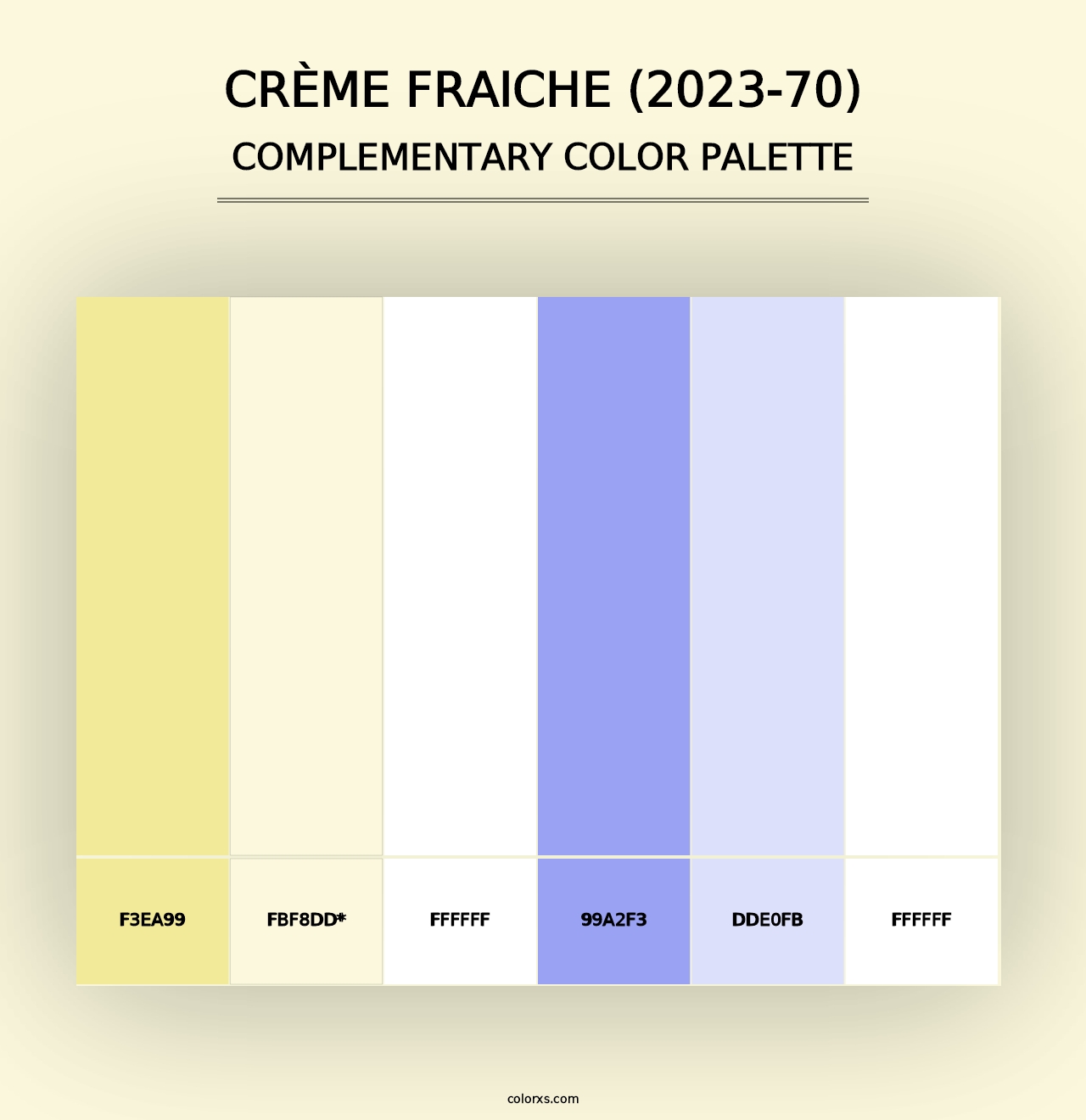 Crème Fraiche (2023-70) - Complementary Color Palette