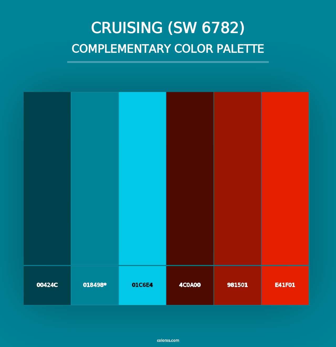 Cruising (SW 6782) - Complementary Color Palette