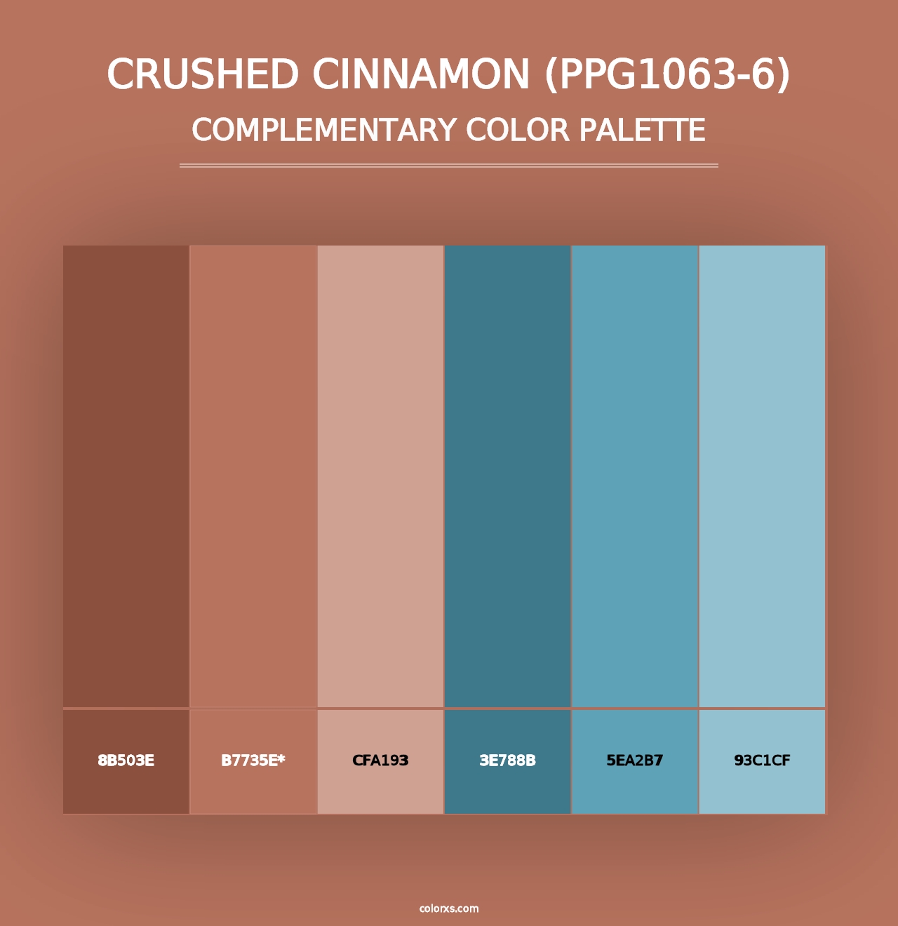 Crushed Cinnamon (PPG1063-6) - Complementary Color Palette