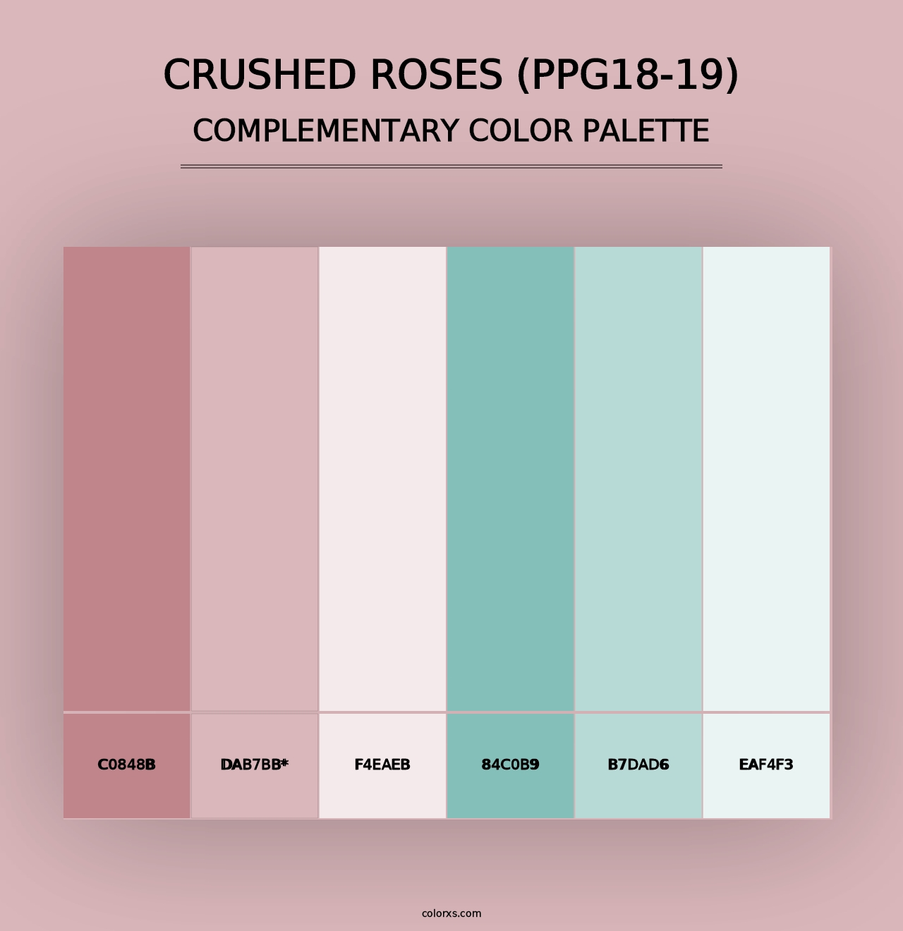 Crushed Roses (PPG18-19) - Complementary Color Palette