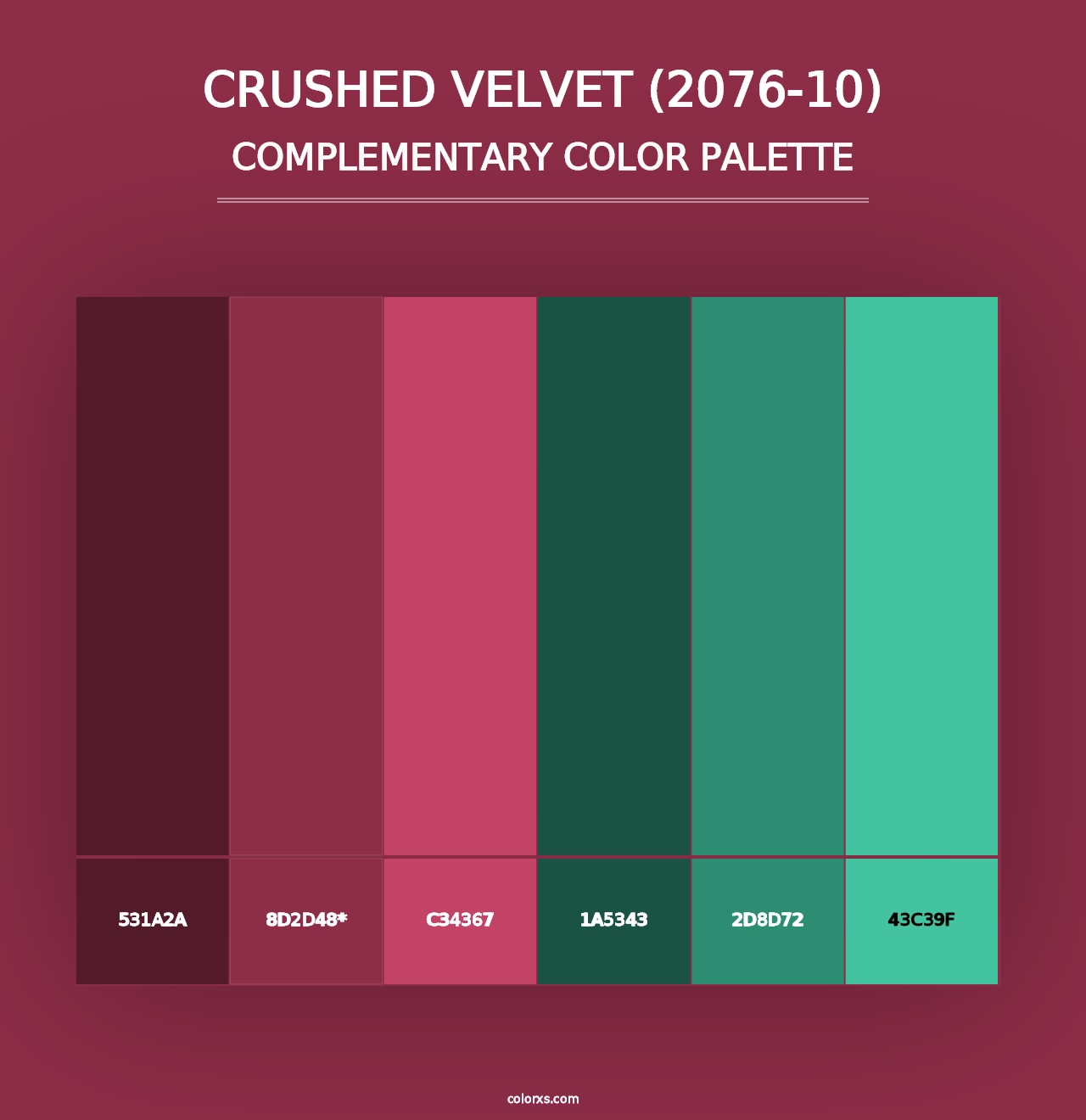 Crushed Velvet (2076-10) - Complementary Color Palette