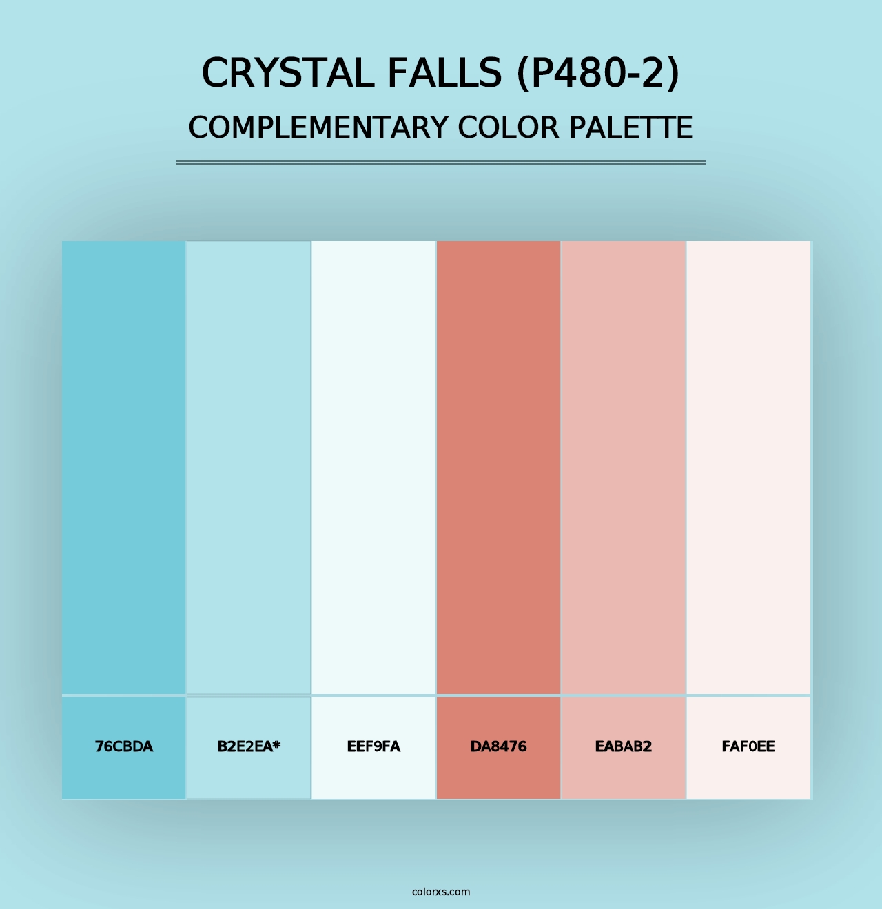 Crystal Falls (P480-2) - Complementary Color Palette