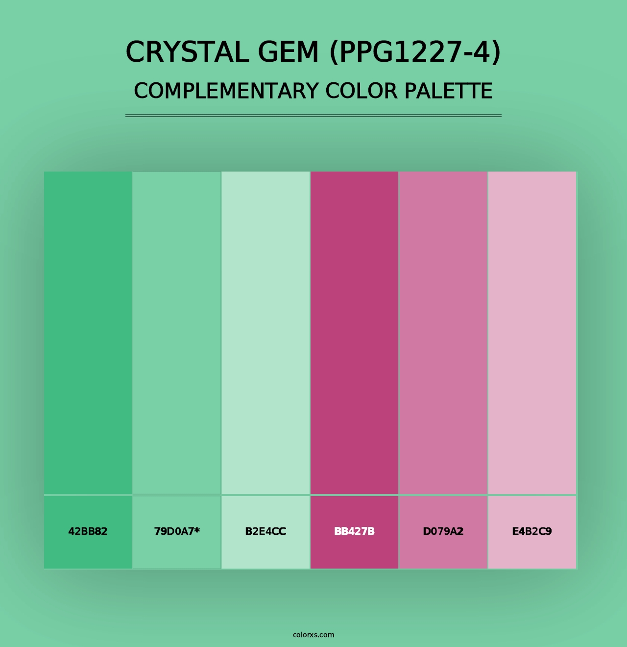 Crystal Gem (PPG1227-4) - Complementary Color Palette