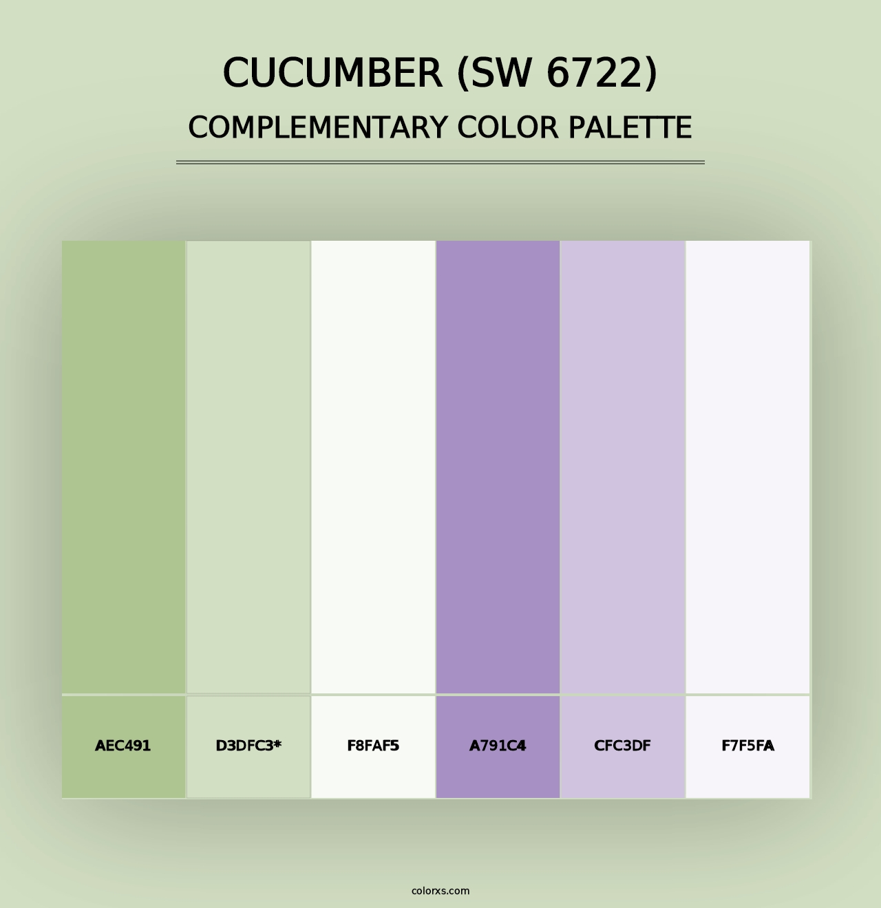 Cucumber (SW 6722) - Complementary Color Palette