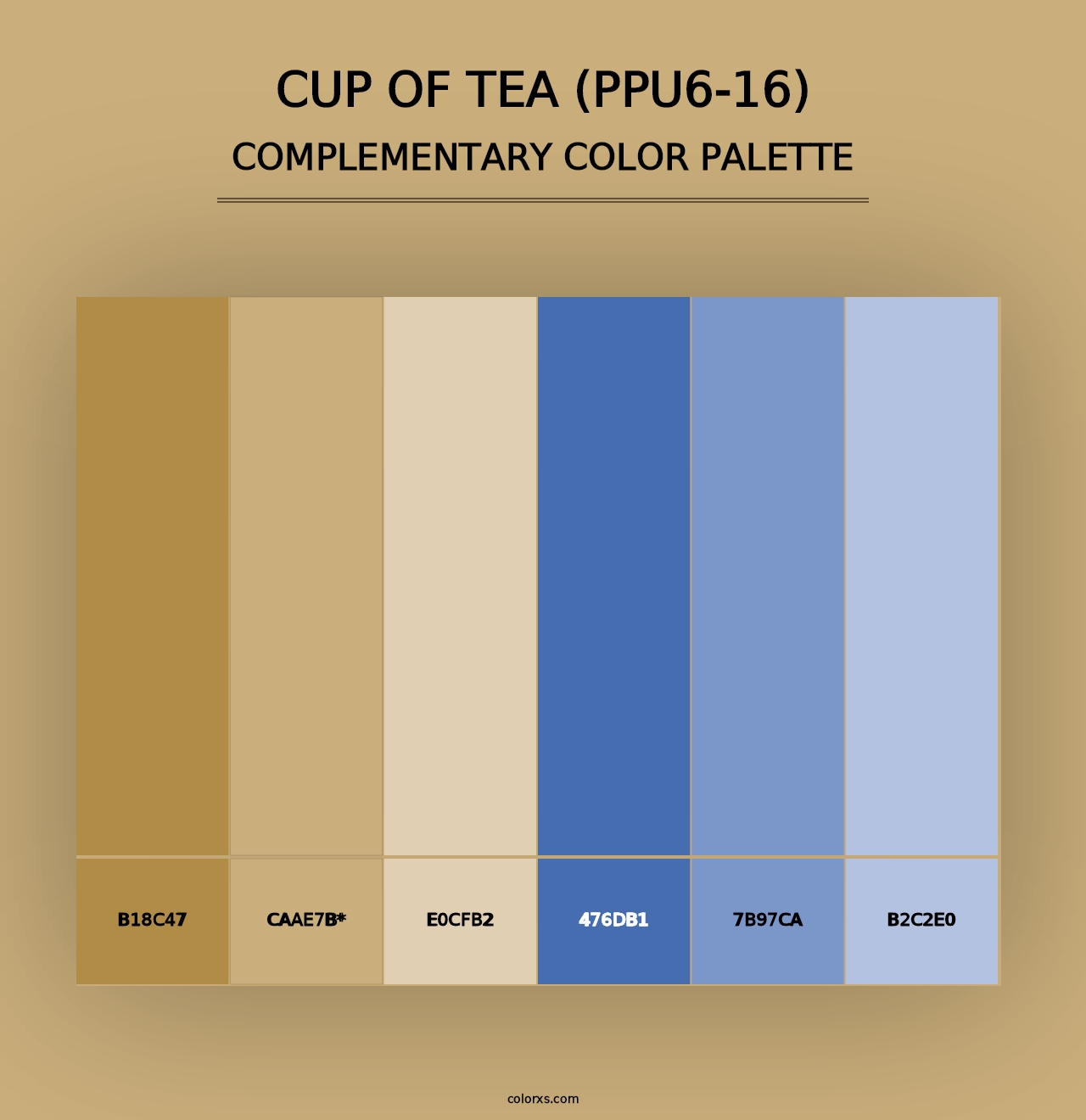 Cup Of Tea (PPU6-16) - Complementary Color Palette