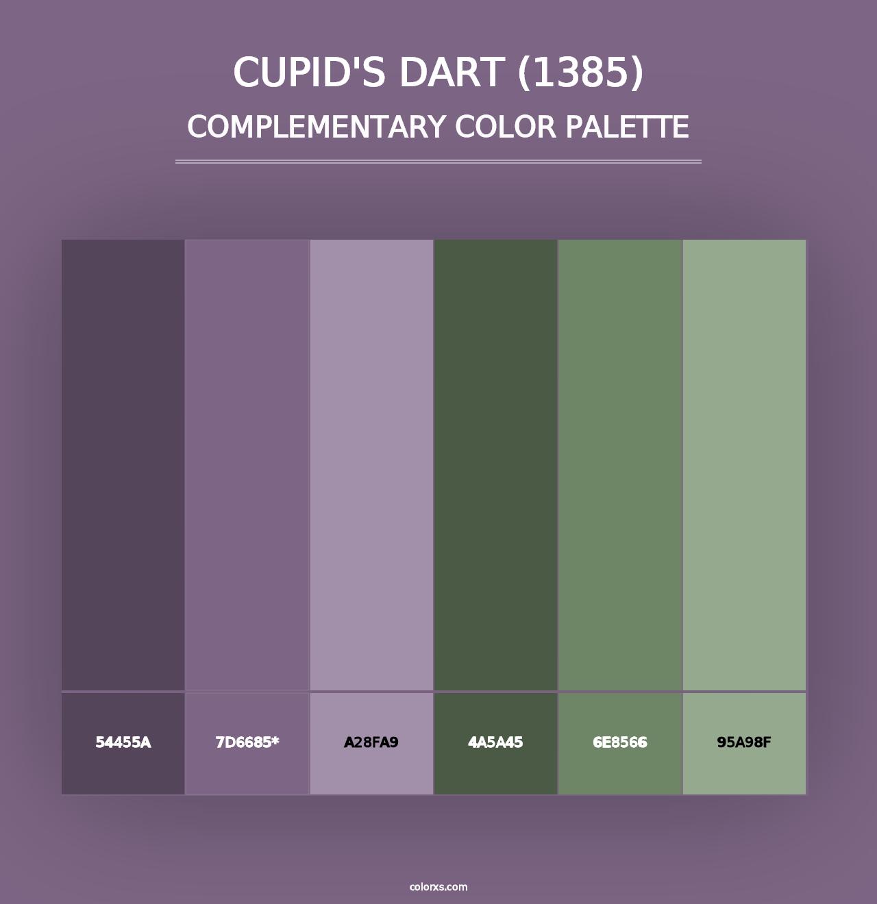 Cupid's Dart (1385) - Complementary Color Palette