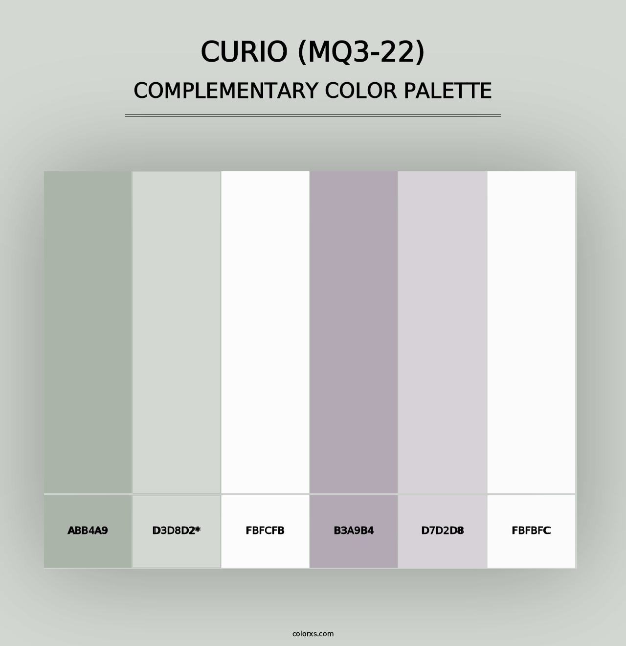 Curio (MQ3-22) - Complementary Color Palette