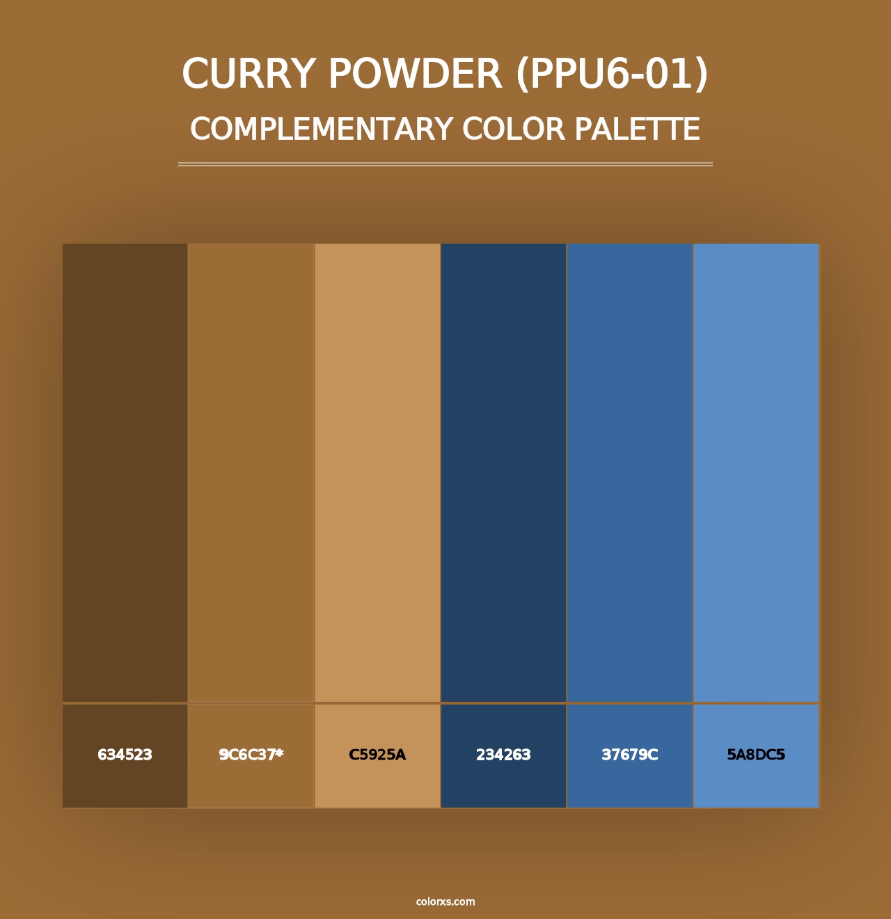 Curry Powder (PPU6-01) - Complementary Color Palette