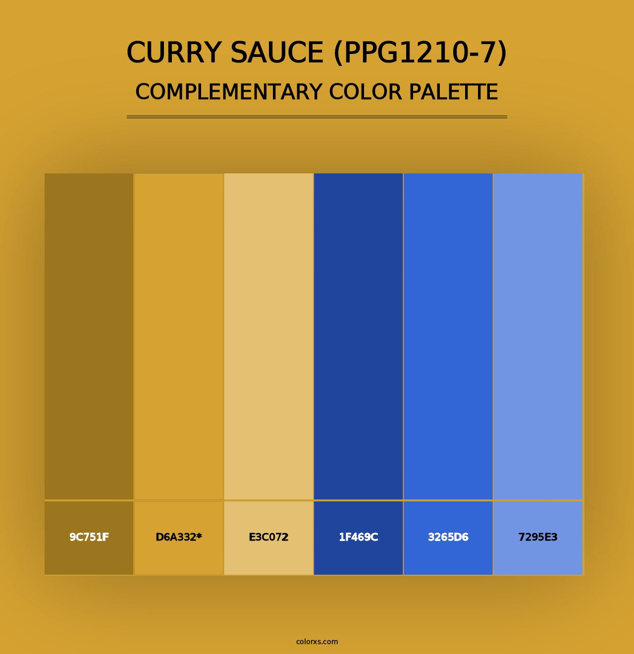 Curry Sauce (PPG1210-7) - Complementary Color Palette